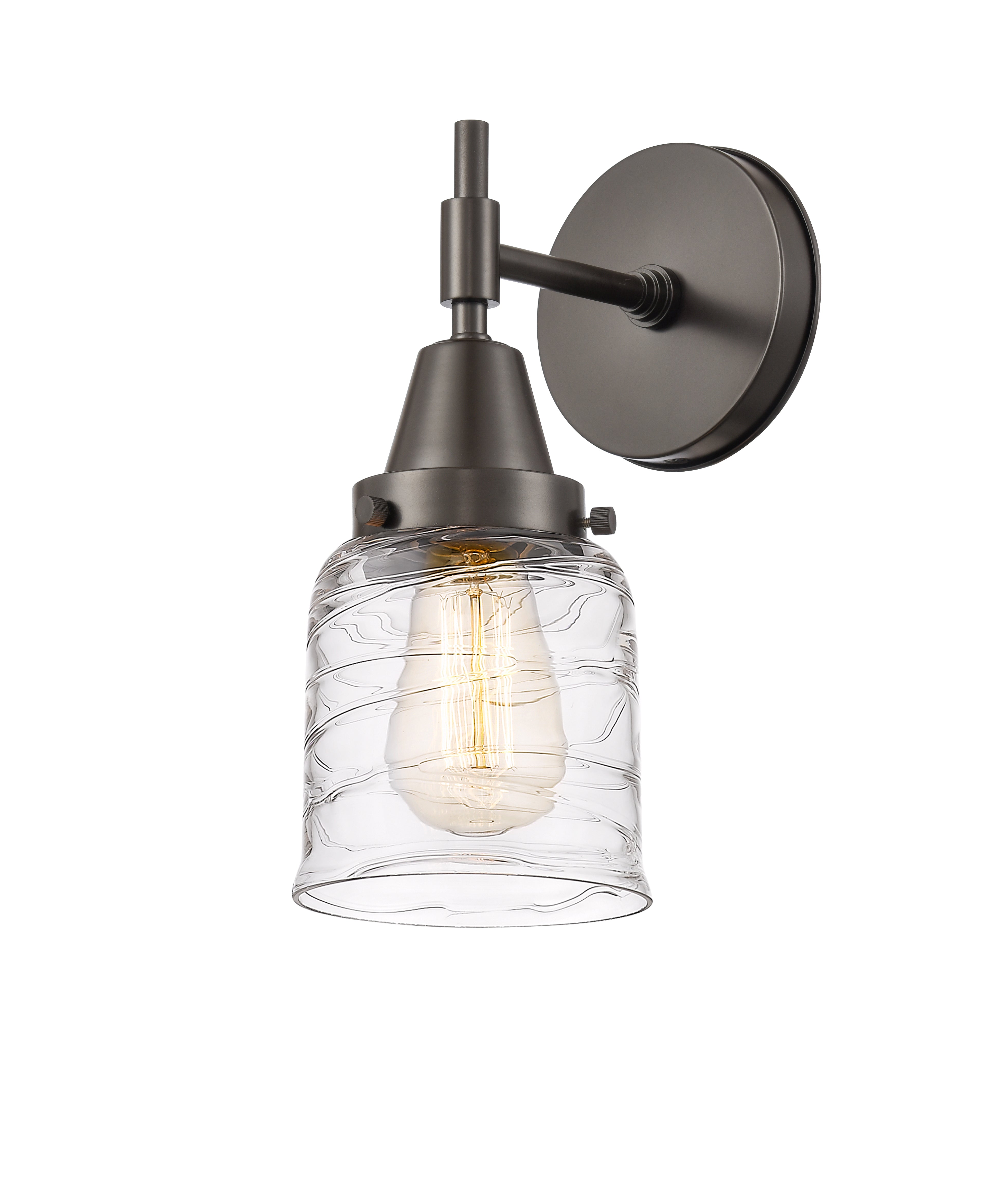 Caden Sconce Glass Steel 11 Inch