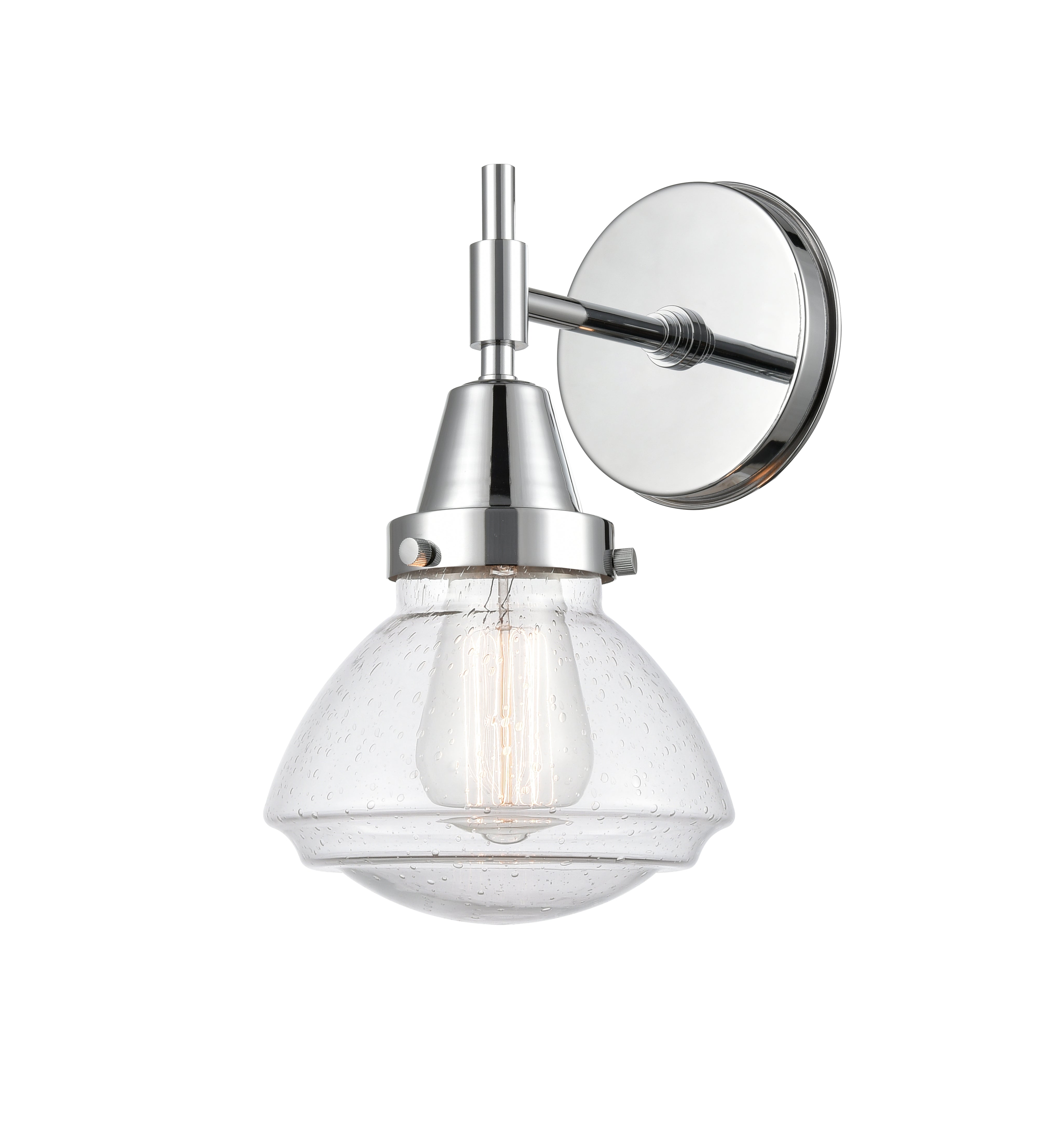 Caden Sconce Glass Steel Industrial Style