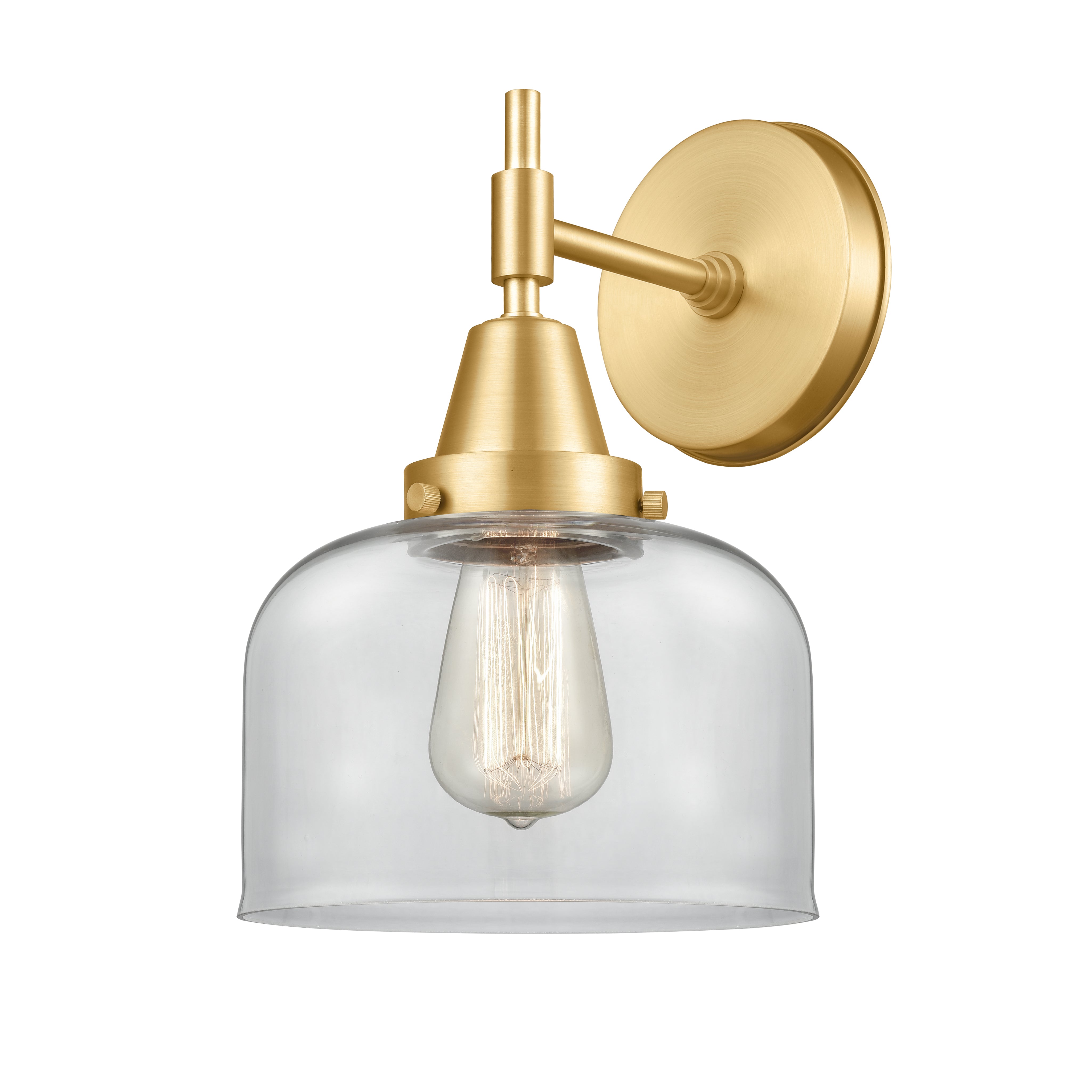 Caden Sconce Glass Steel 11 Inch