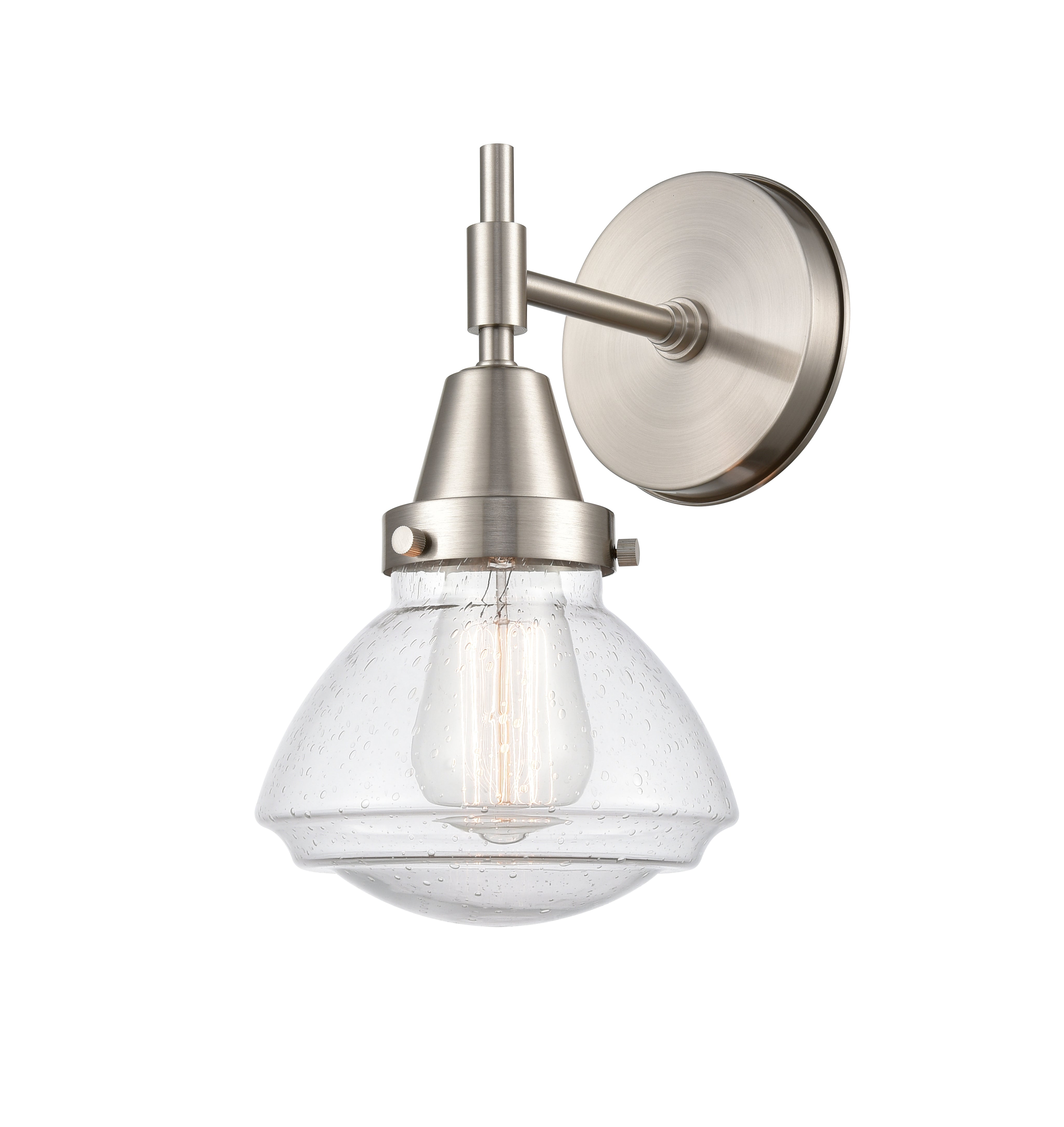Caden Sconce Glass Steel Dimmable