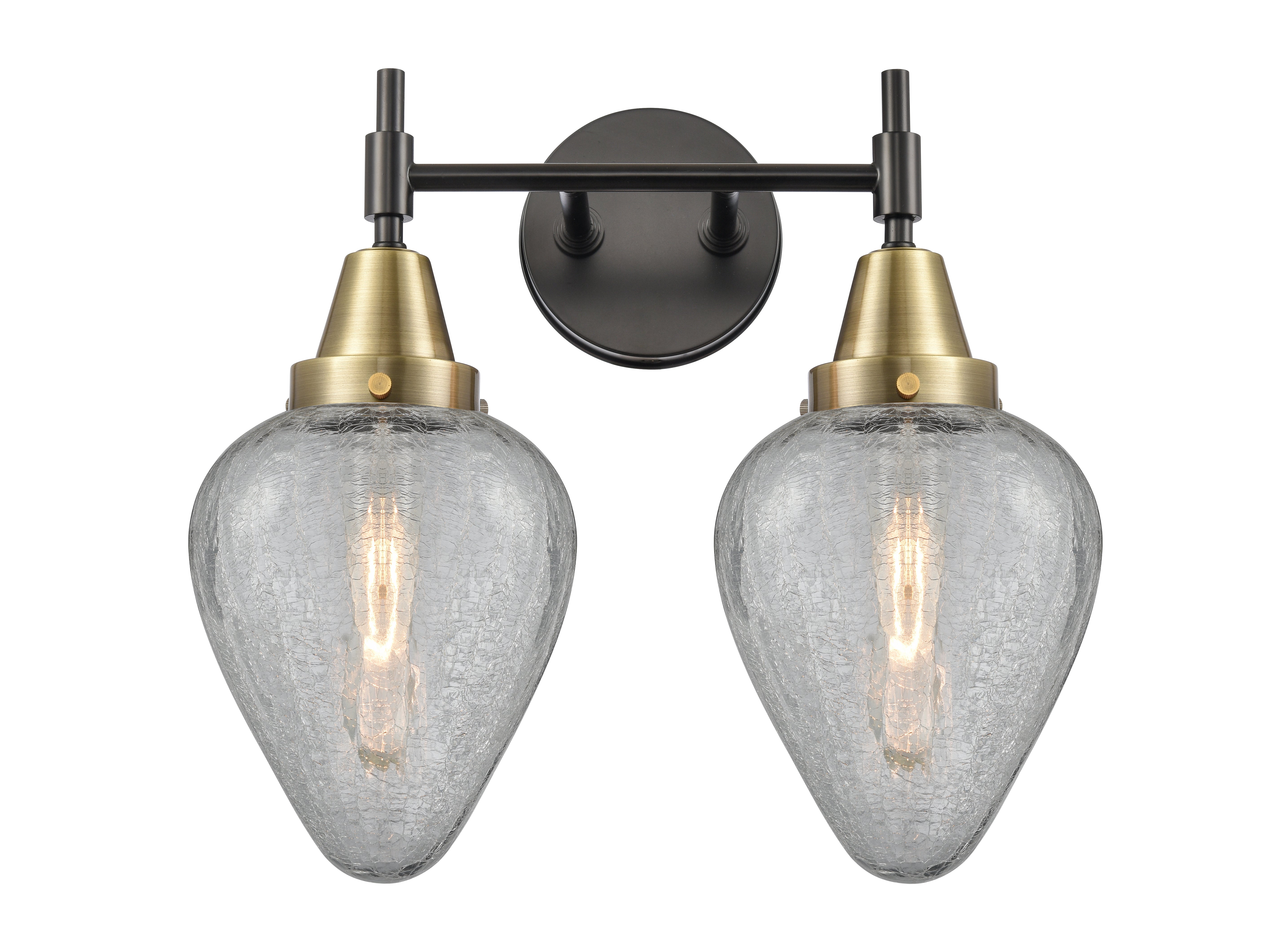 Caden Bath Vanity Light Steel Glass 15.25
