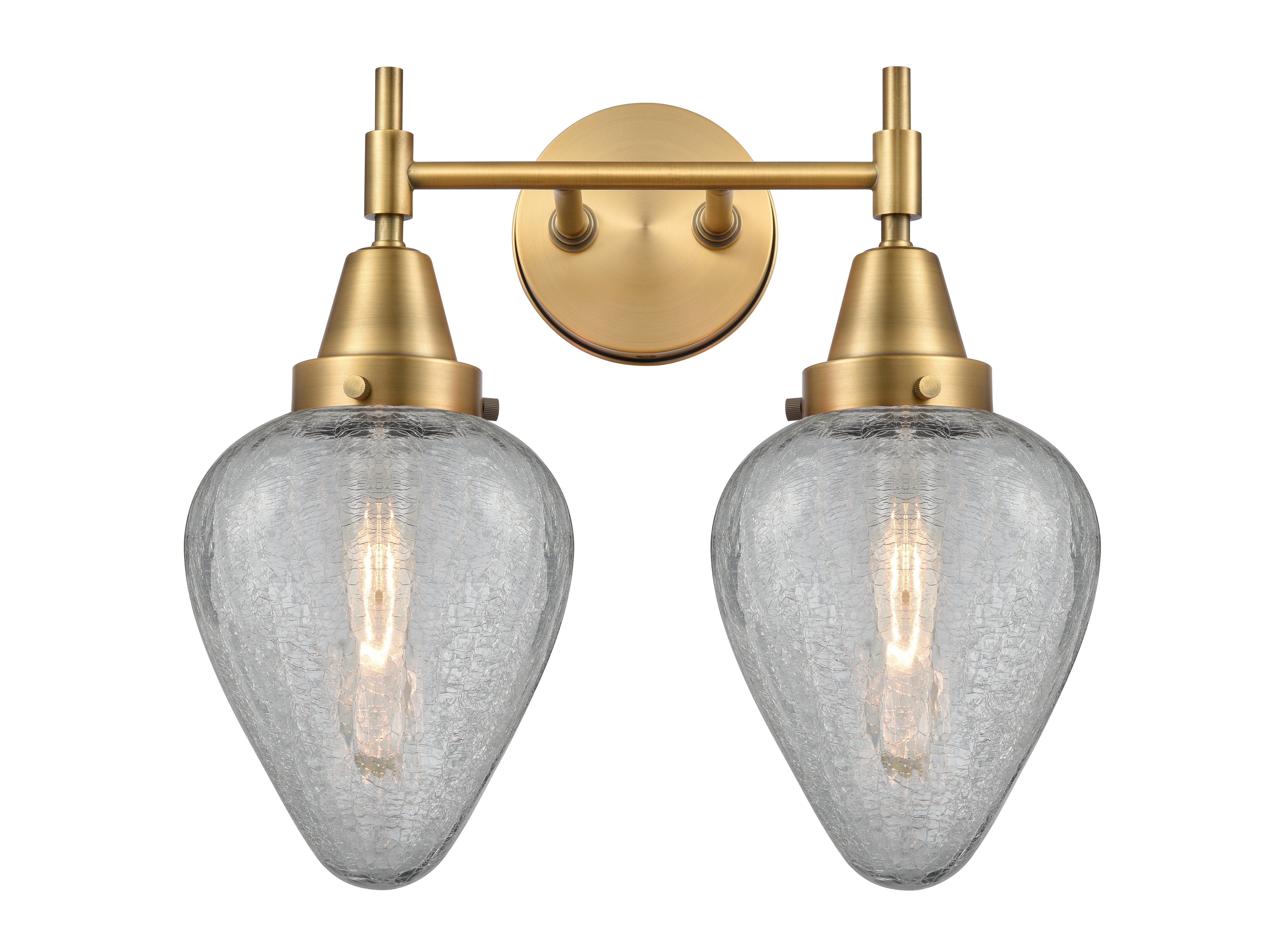 Caden Bath Vanity Light Steel Glass 15.25