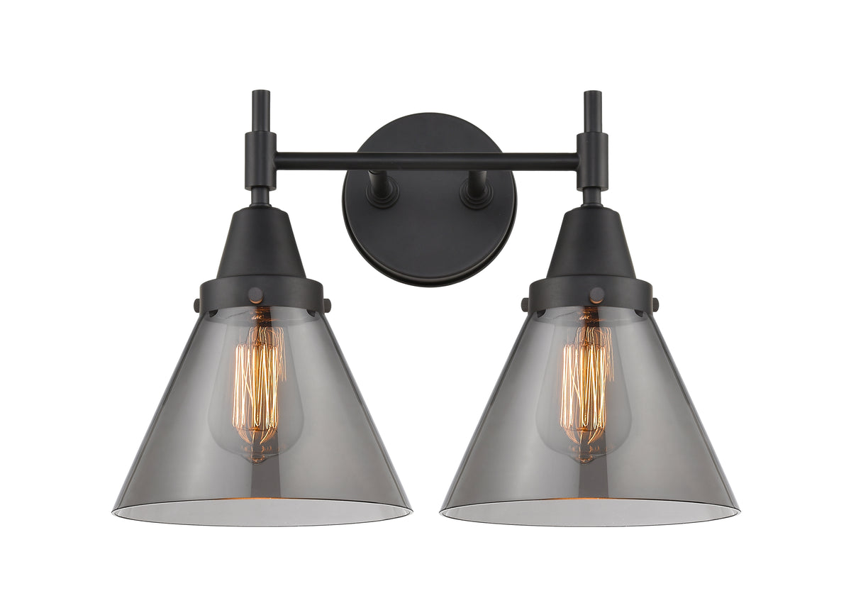 Cone 17-Inch 2-Light Bath Vanity Light 9.125-Inch Extension
