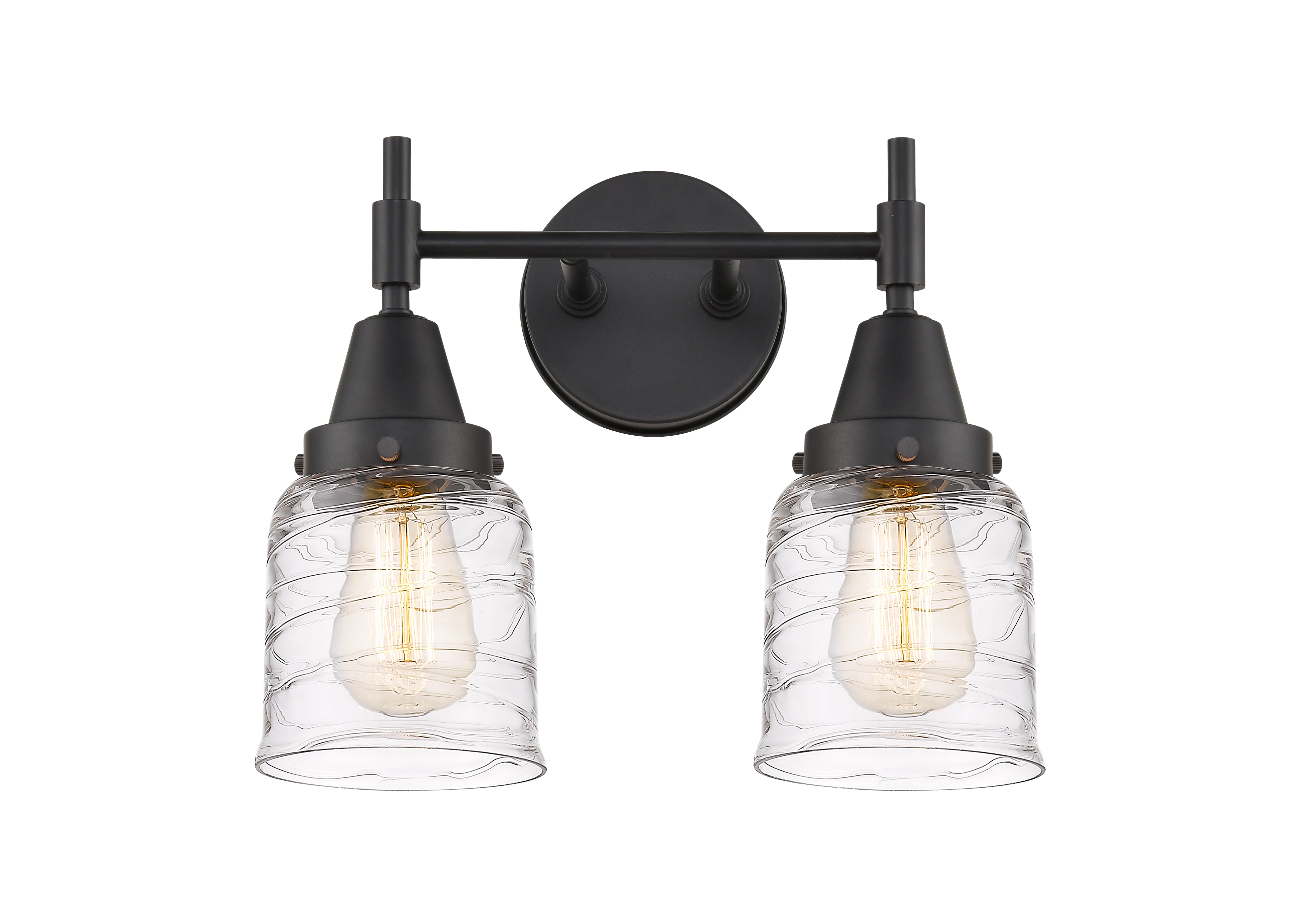 Caden Bath Vanity Light Glass Steel 14 Inch