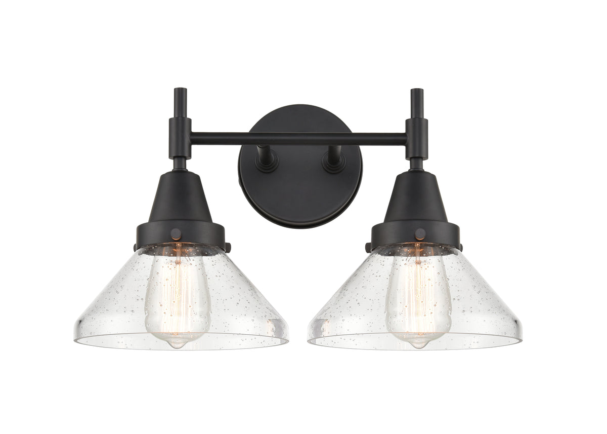 Caden 17-Inch 2-Light Bath Vanity Light with LED Bulbs Cone Shade