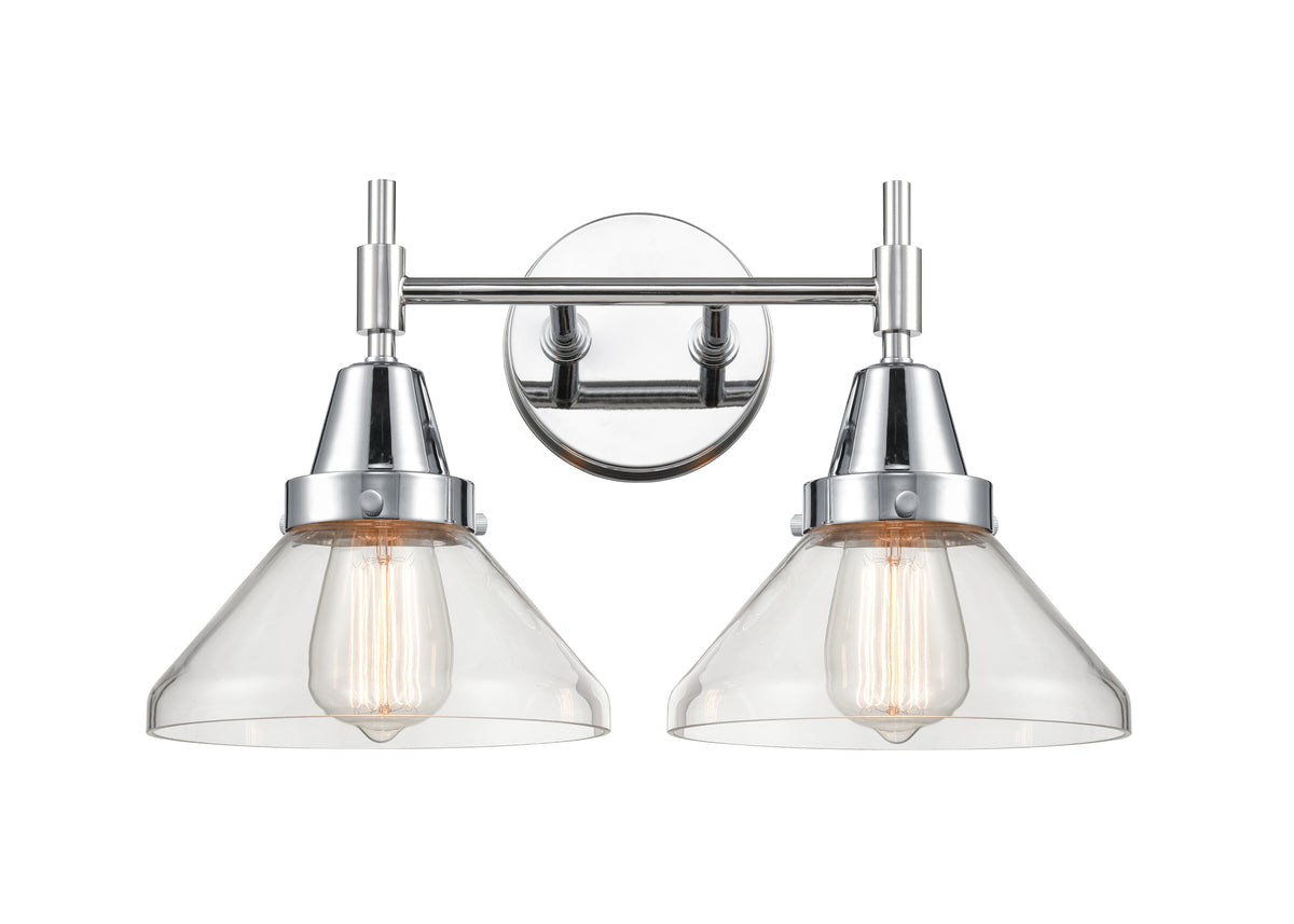 Caden 17-Inch 2-Light Bath Vanity Light with LED Bulbs Cone Shade