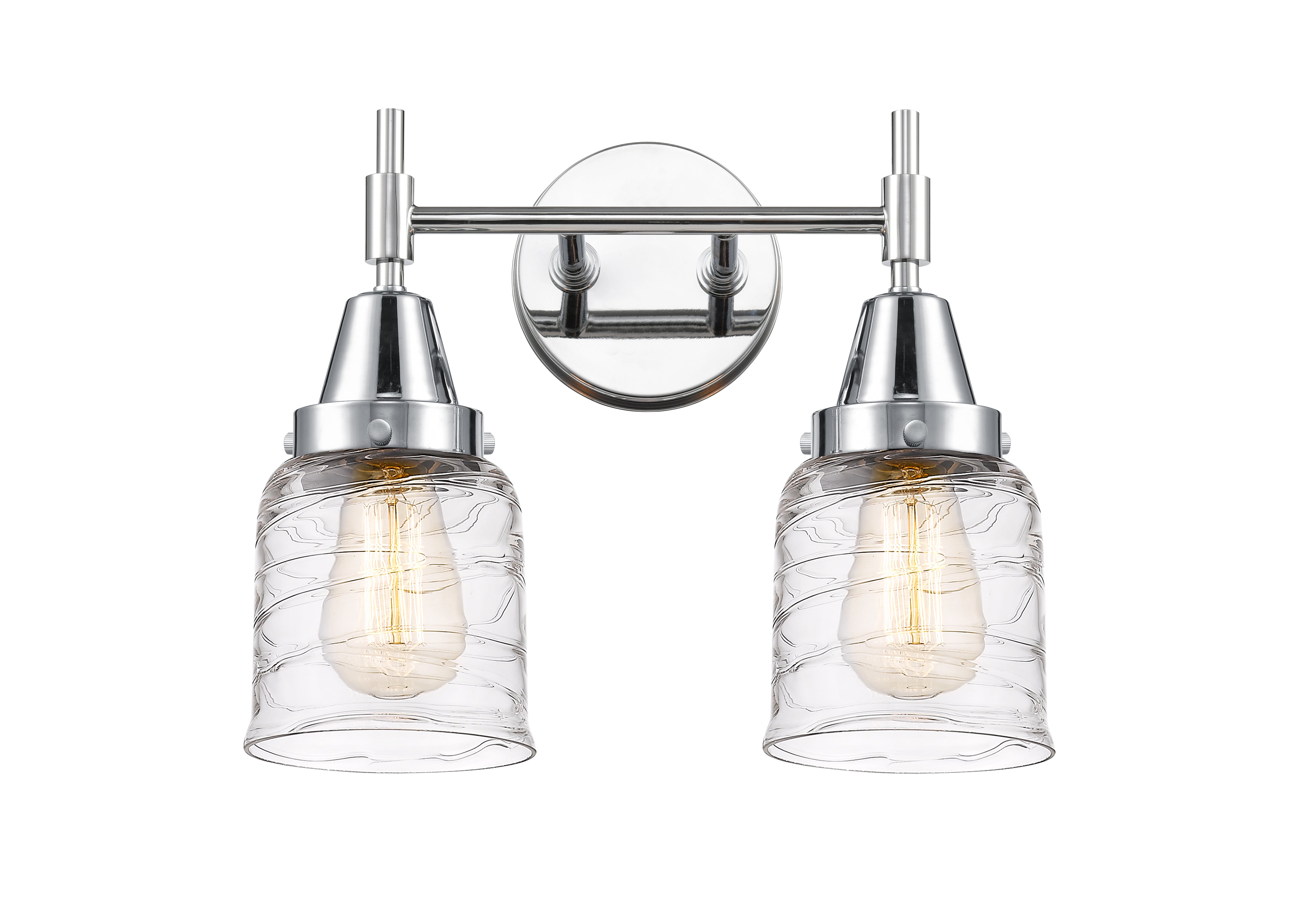 Caden Bath Vanity Light Glass Steel 14 Inch