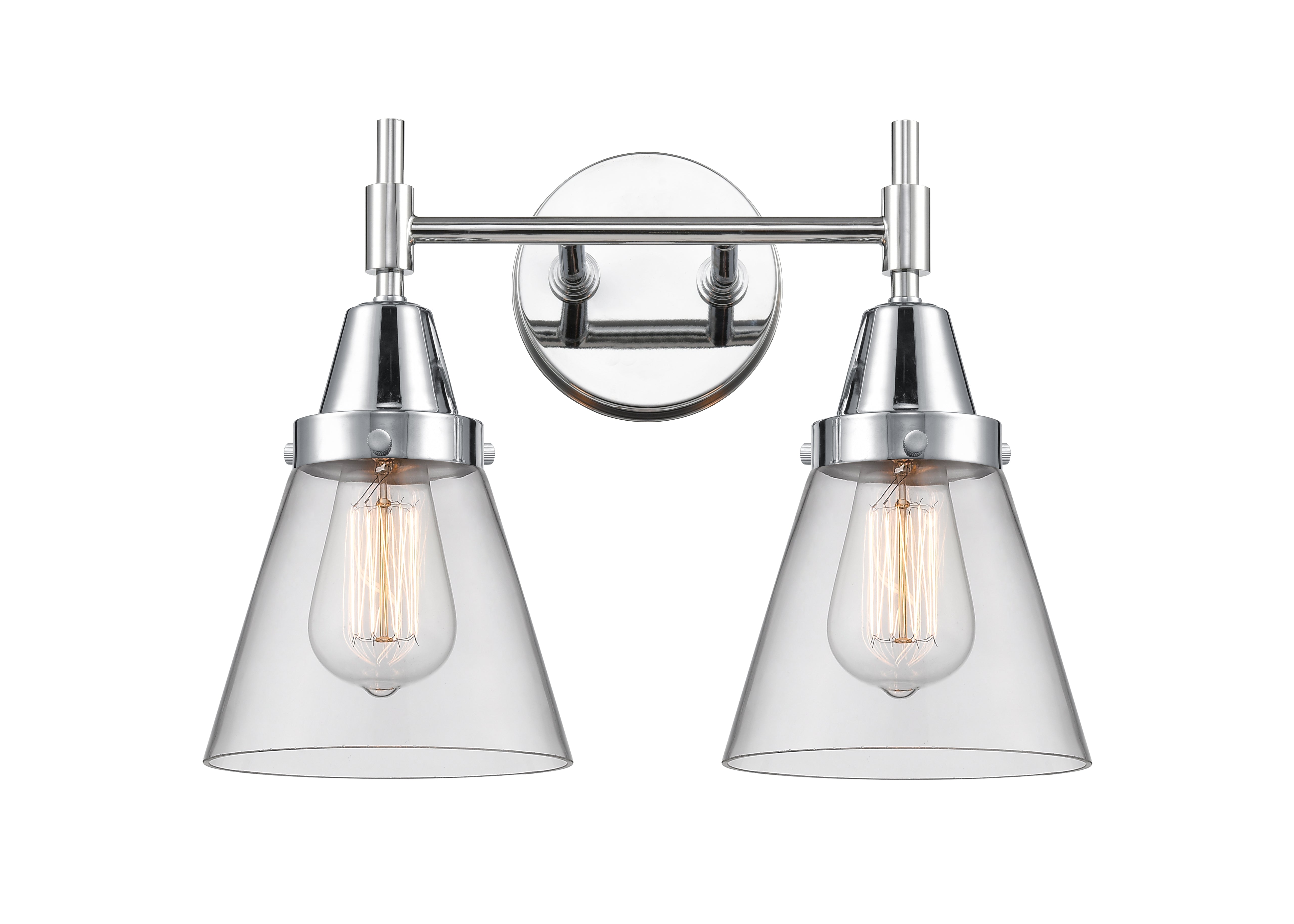 Caden Bath Vanity Light Glass Steel 11 Inch