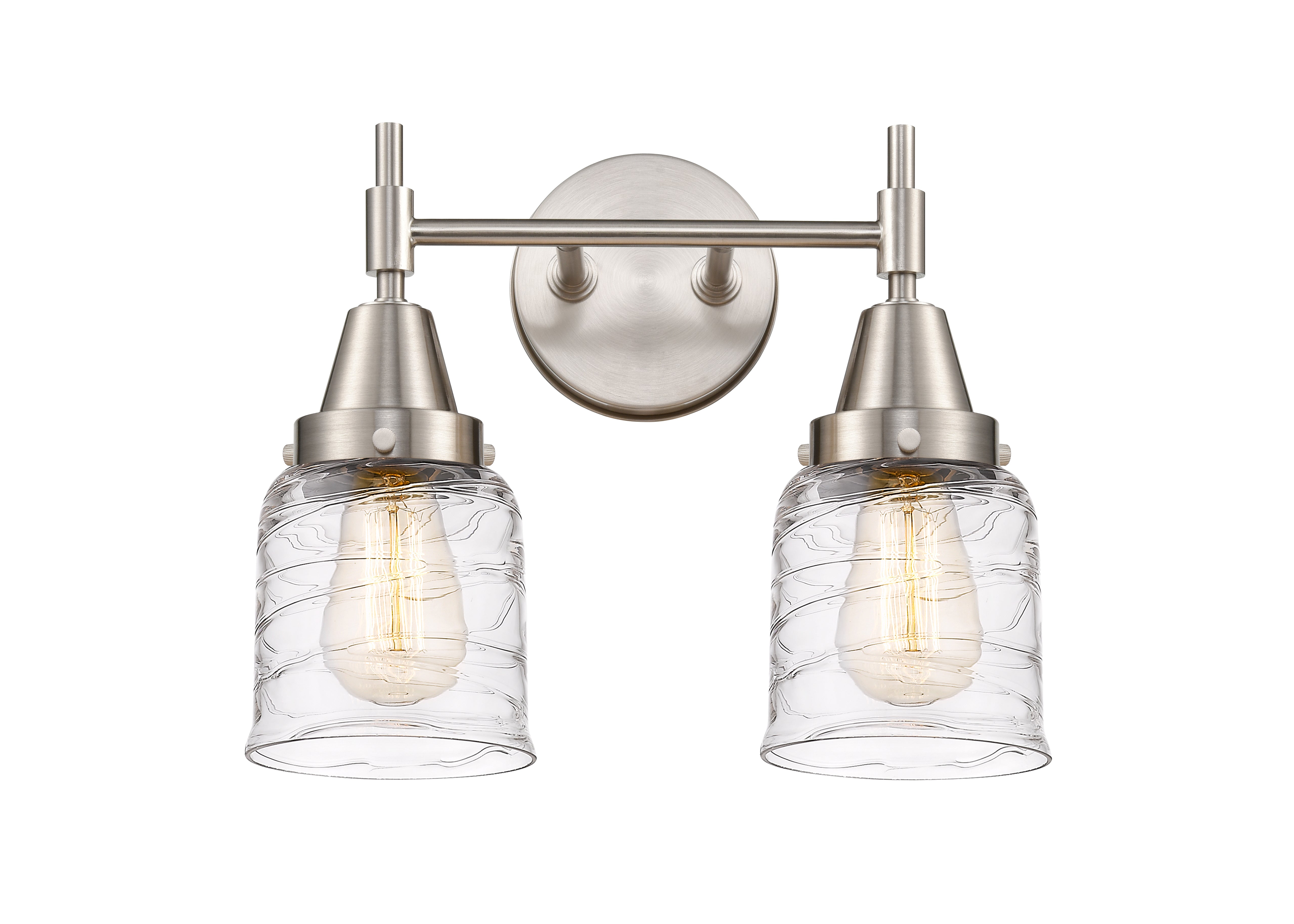 Caden Bath Vanity Light Glass Steel 14 Inch