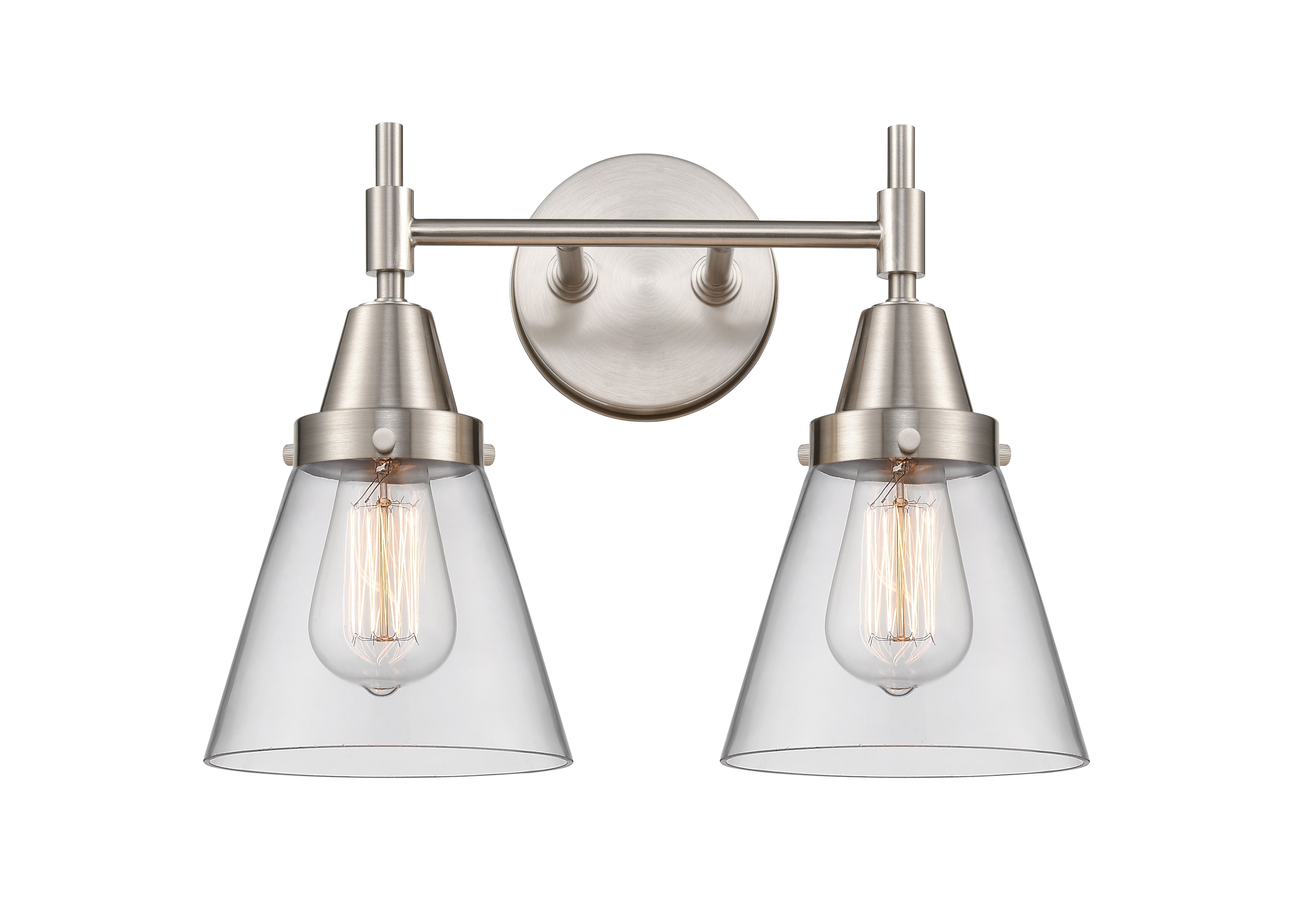 Caden Bath Vanity Light Glass Steel 11 Inch