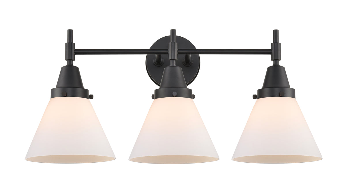 Cone 26-Inch 3-Light Bath Vanity Light 11.25-Inch High 9.125-Inch Extension