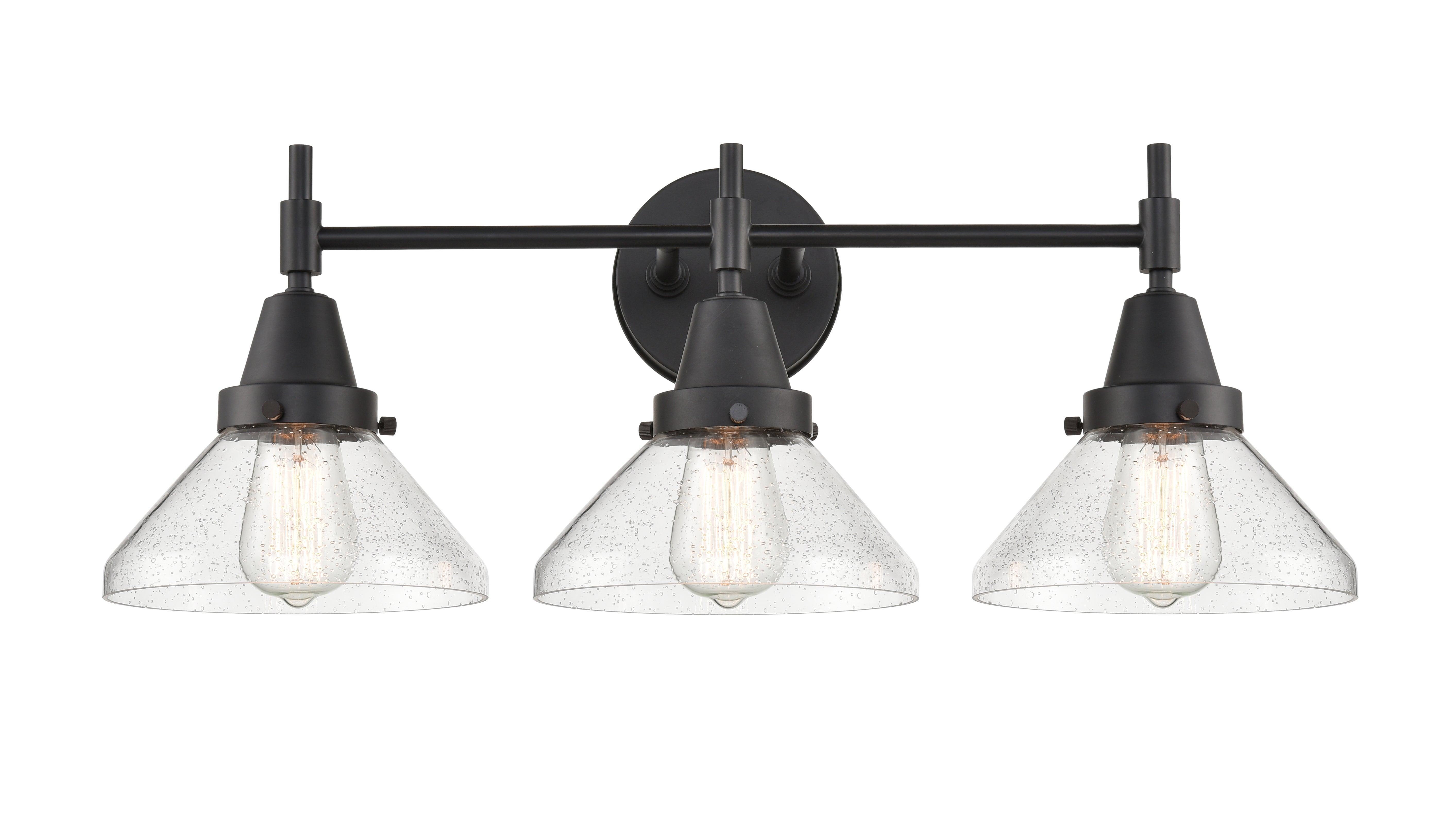 Caden Bath Vanity Light Glass Steel 3 Lights
