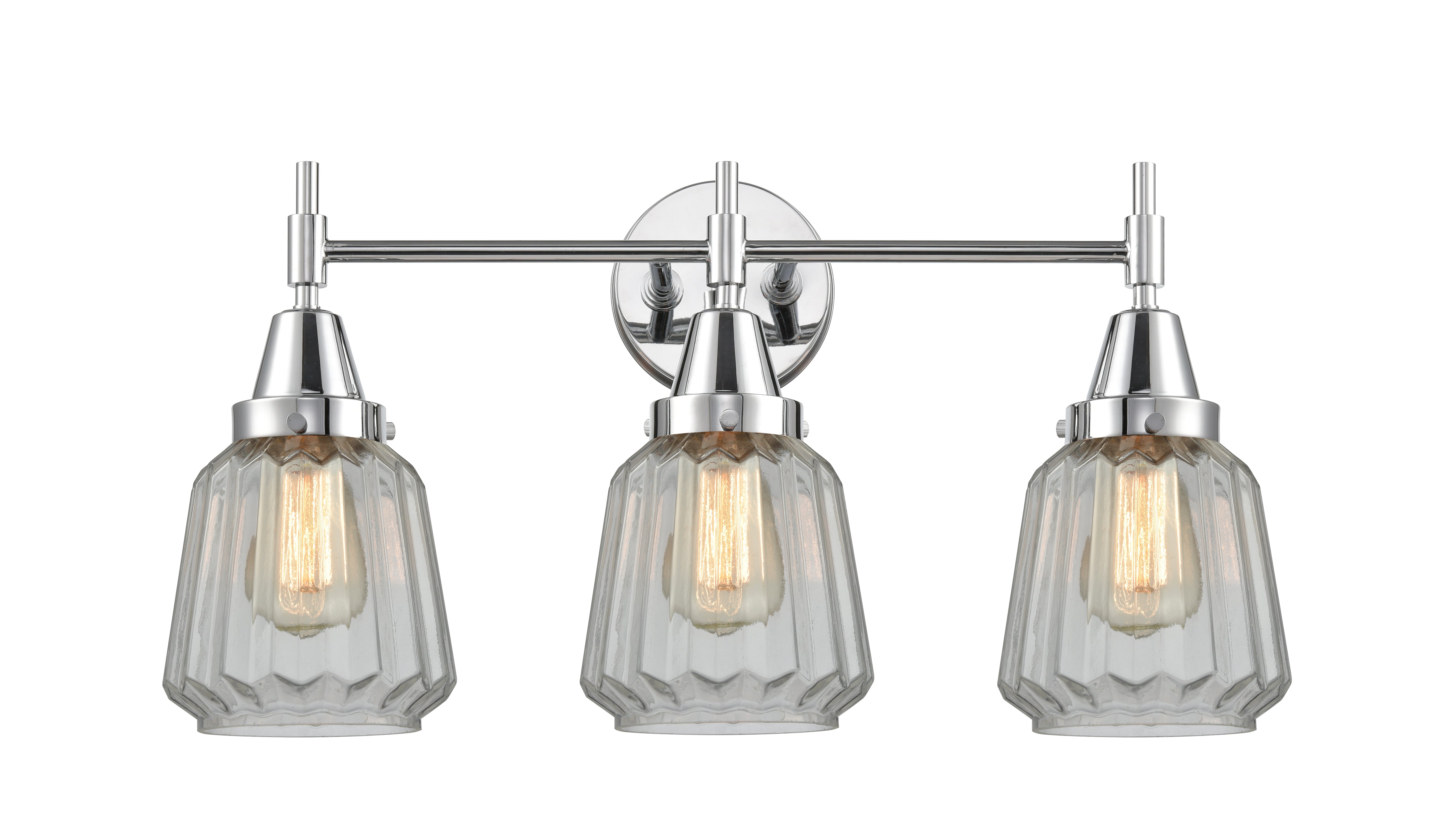 Caden Bath Vanity Light Glass Steel 12 Inch