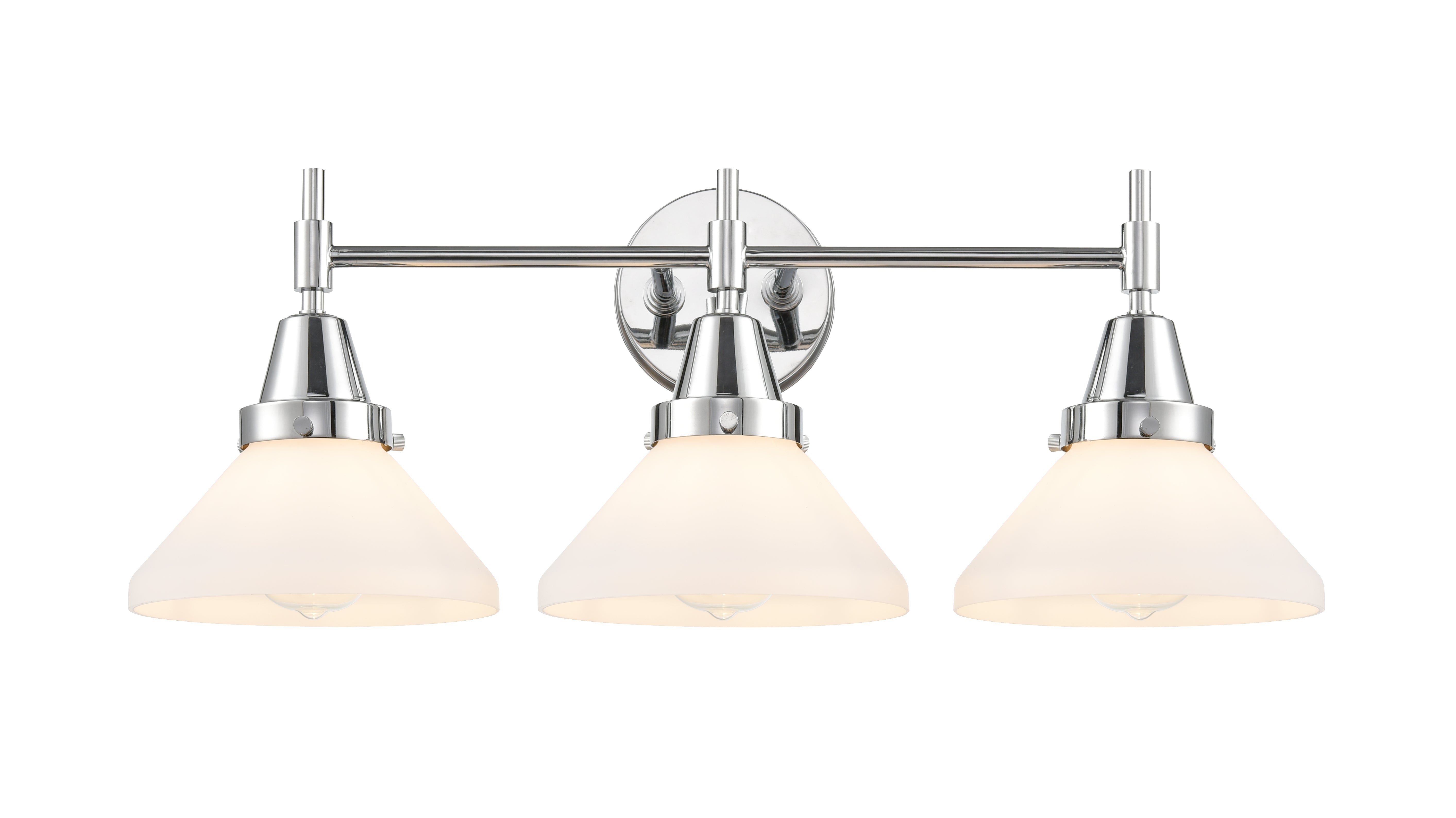Caden Bath Vanity Light Glass Steel 3 Lights
