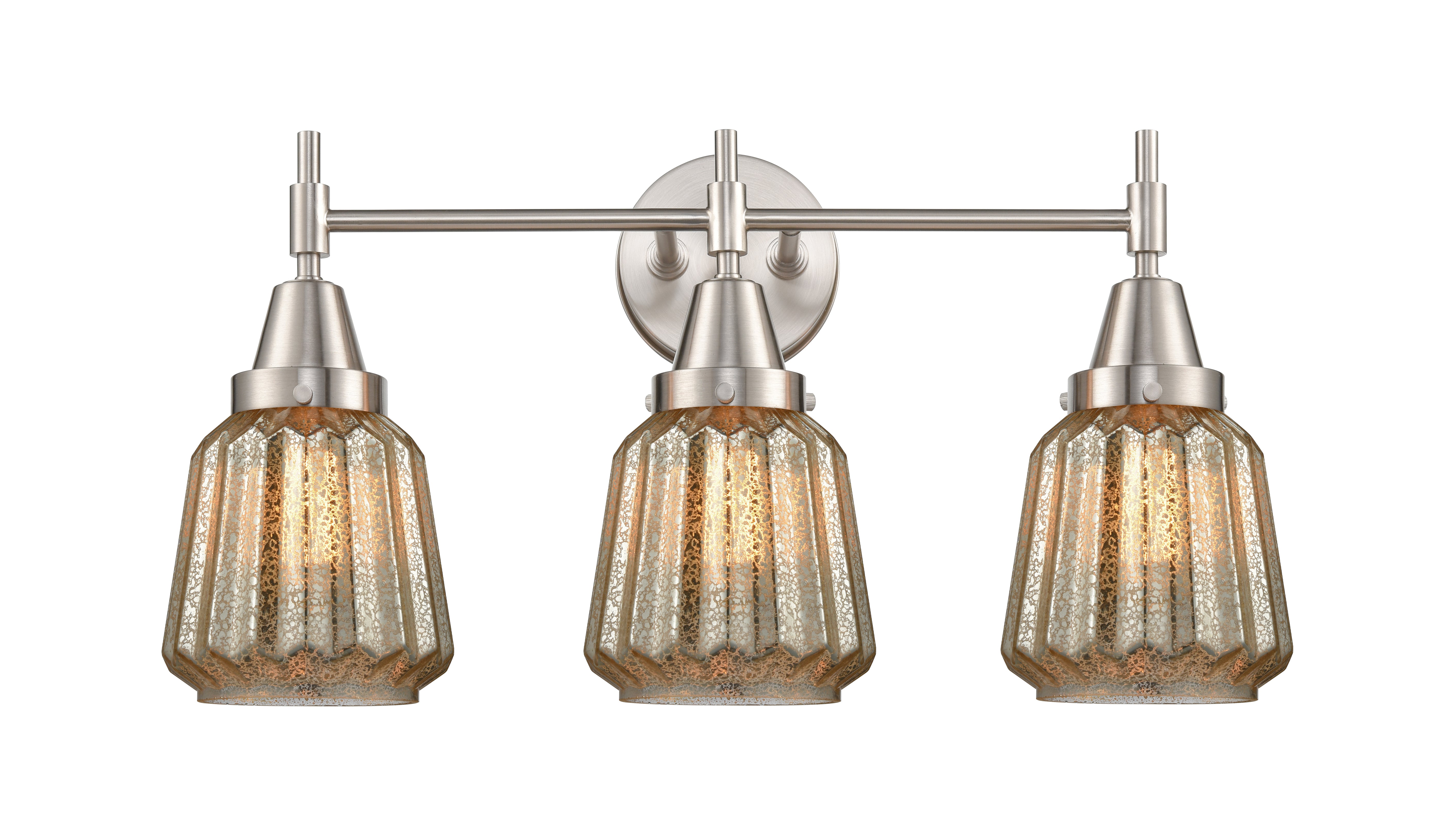 Caden Bath Vanity Light Glass Steel 12 Inch