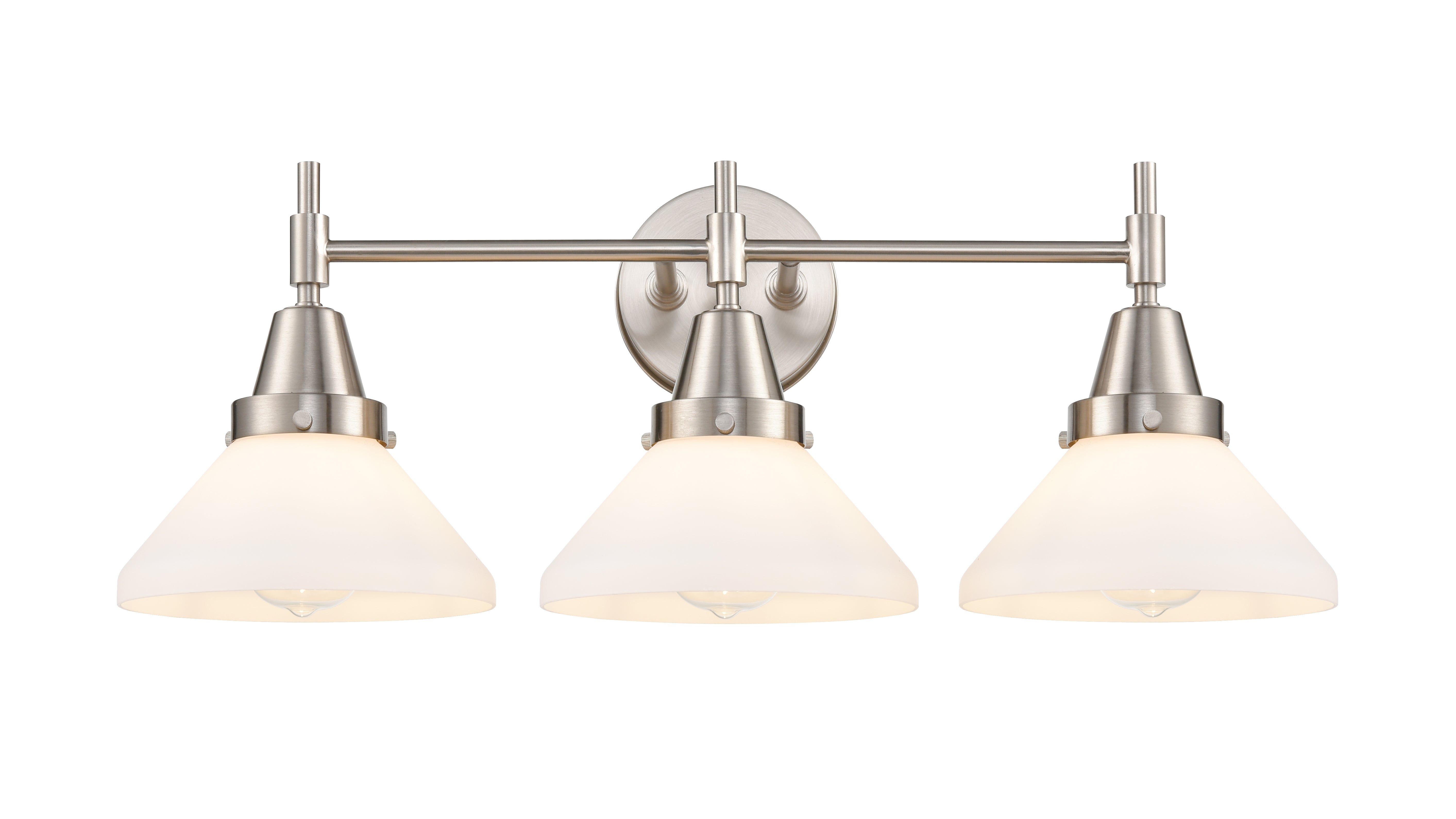 Caden Bath Vanity Light Glass Steel 3 Lights