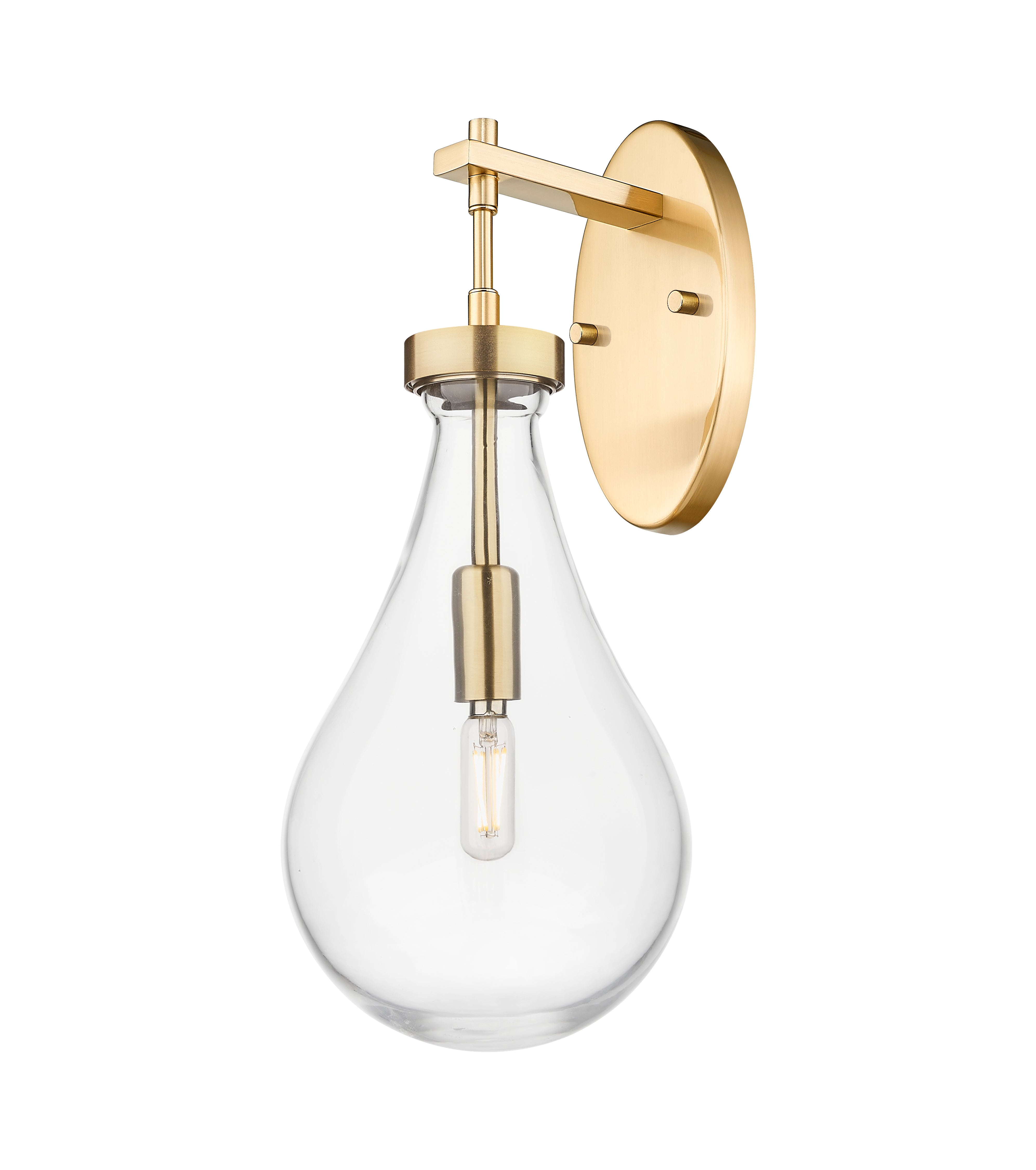 Downtown Urban Sconce Cast Brass 16.5
