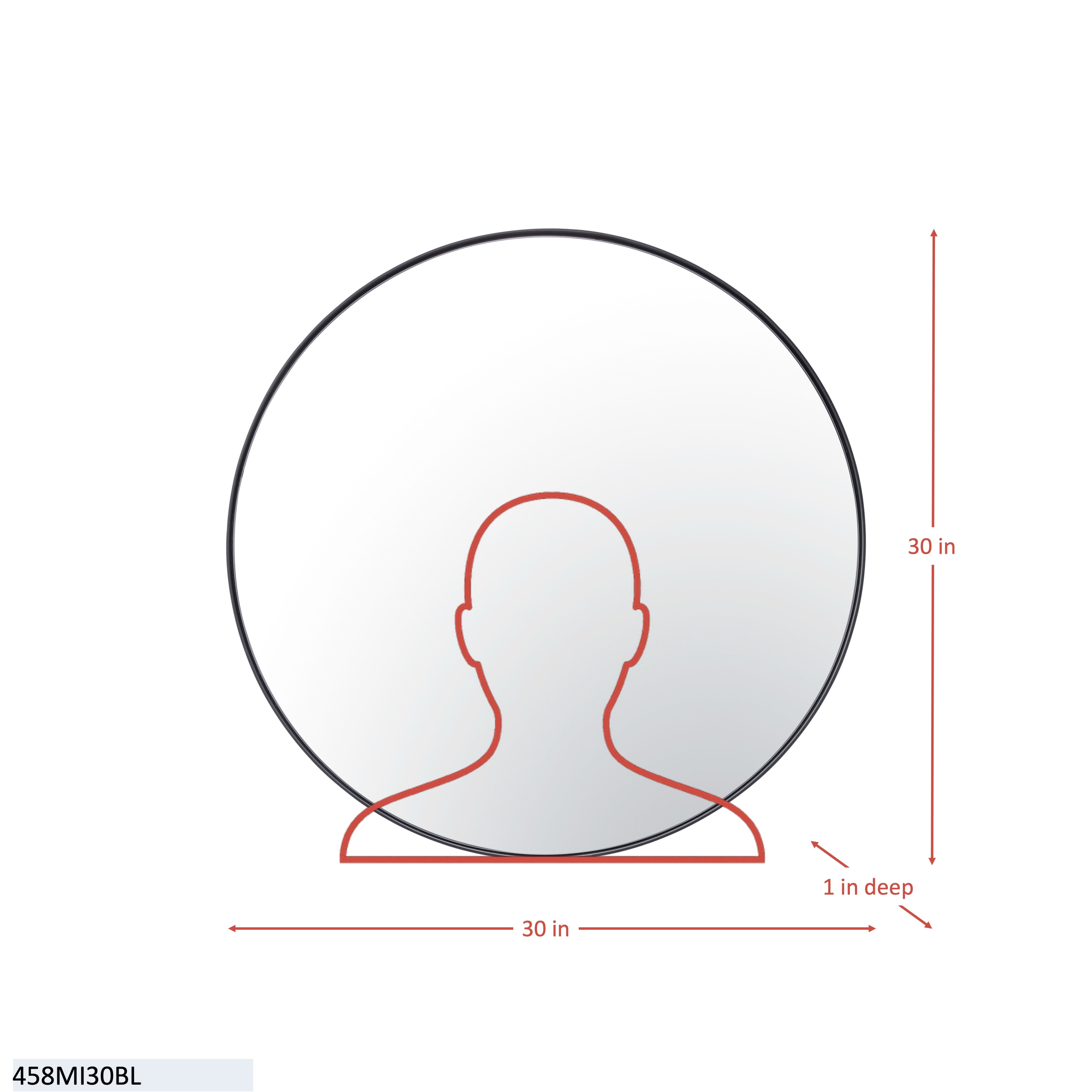 Tablet 30-in Round Wall Mirror