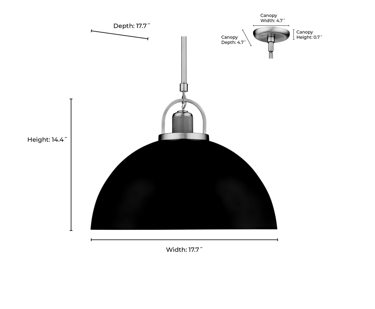 14.5'' Artistan Vintage Brass/Matte White 1 Light Pendant