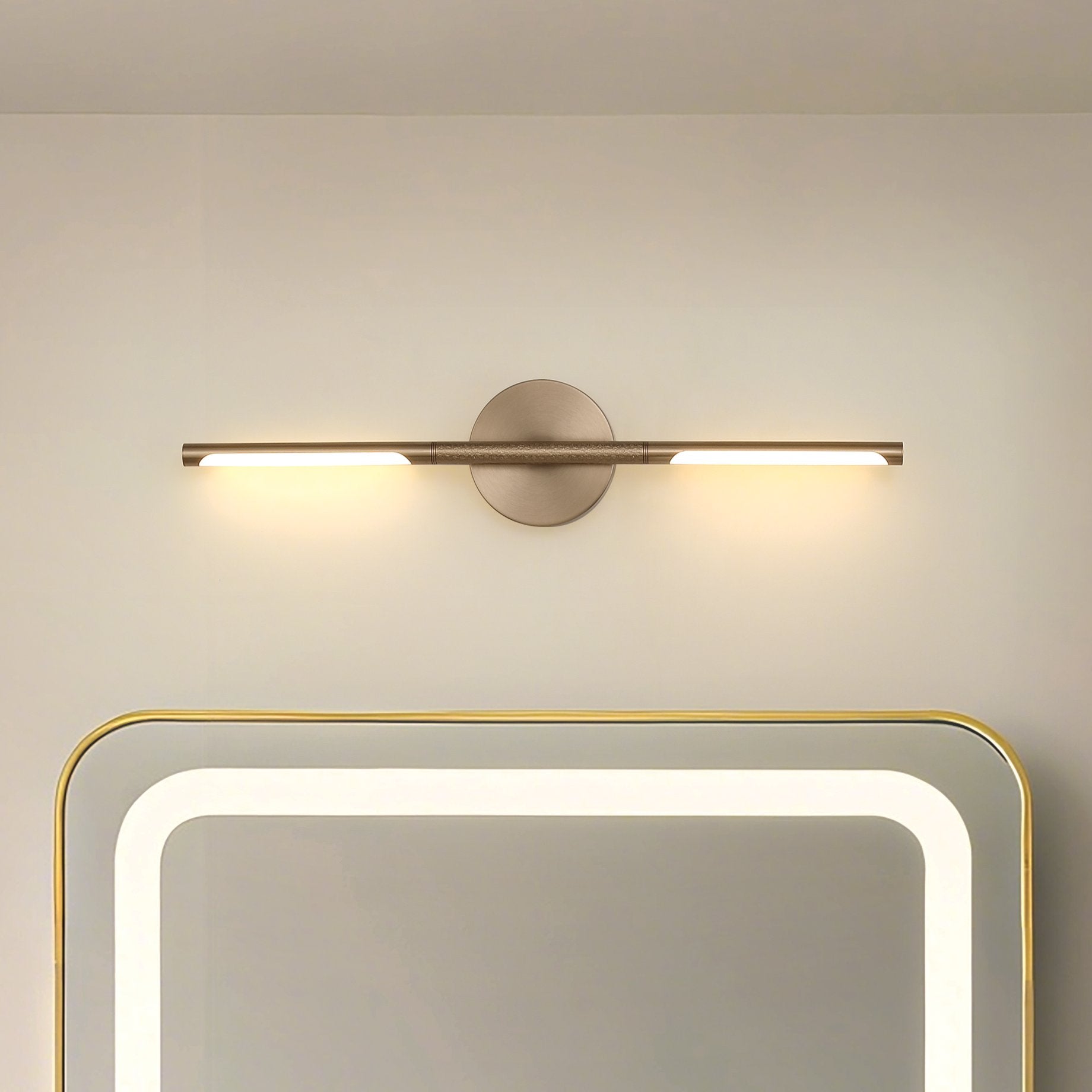 Overture 24-inch 2-light Champagne Gold 5CCT LED Vanity Light