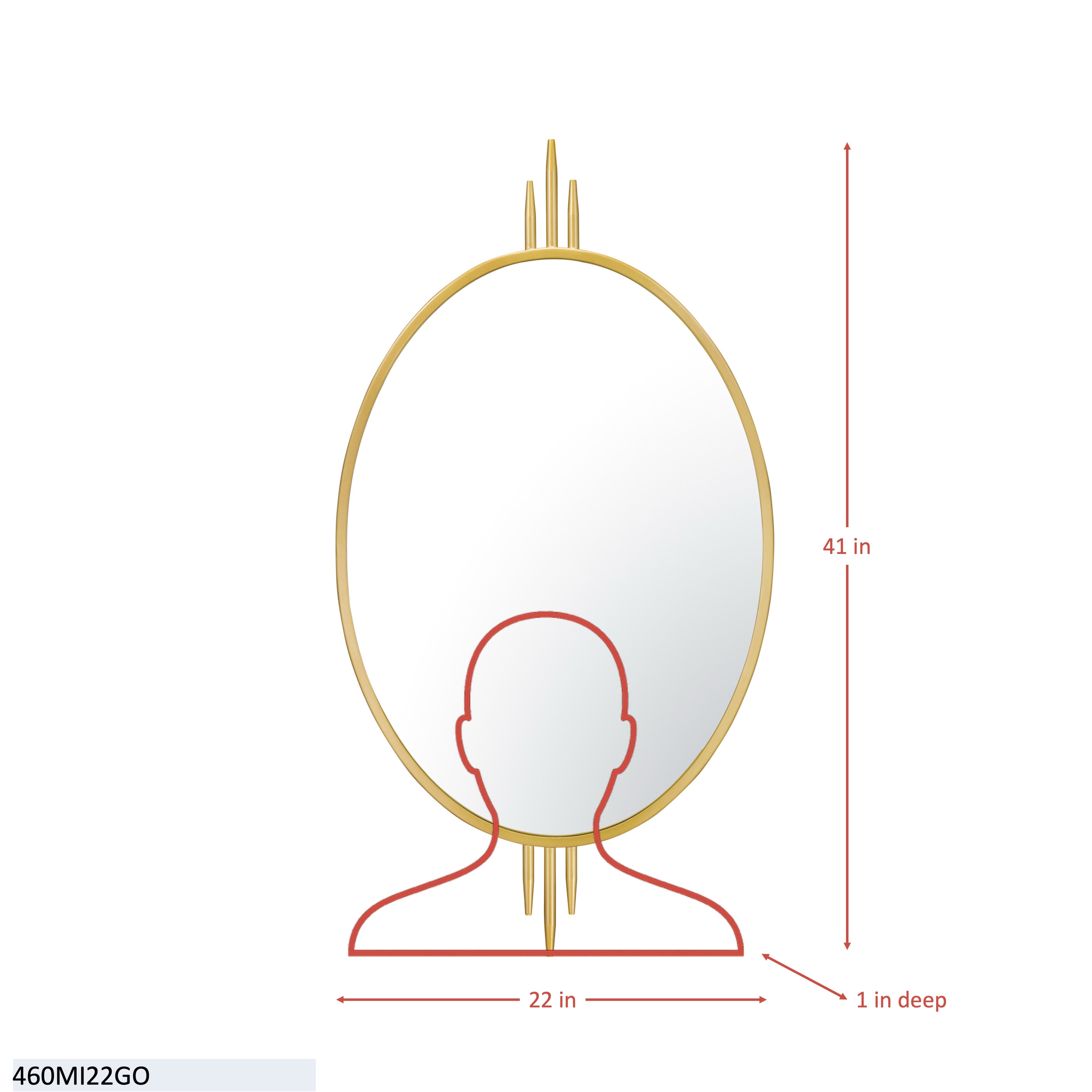 Propaganda 22x41 Oval Wall Mirror