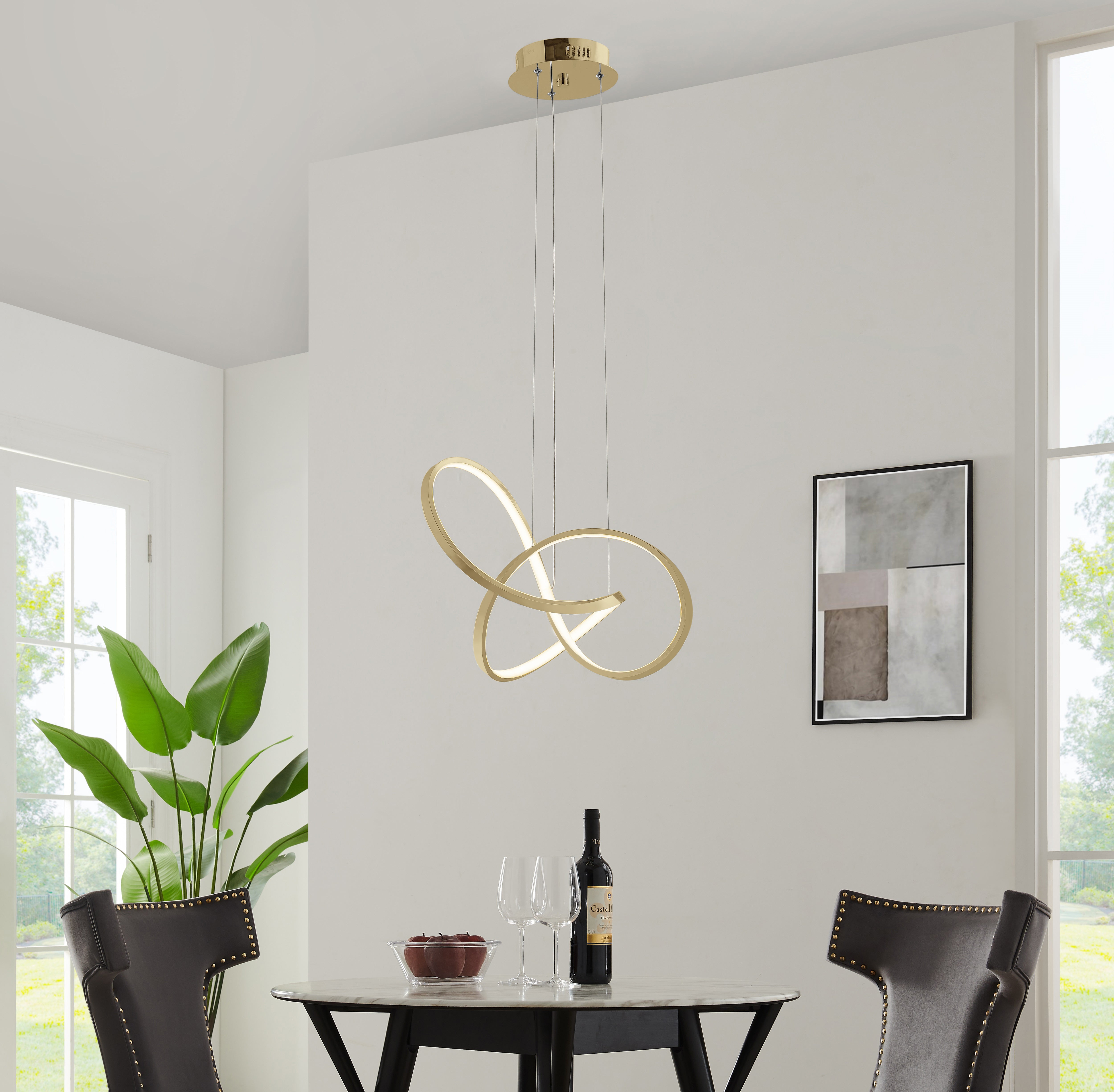 Knotted LED Dimmable Chandelier | Sandy Gold
