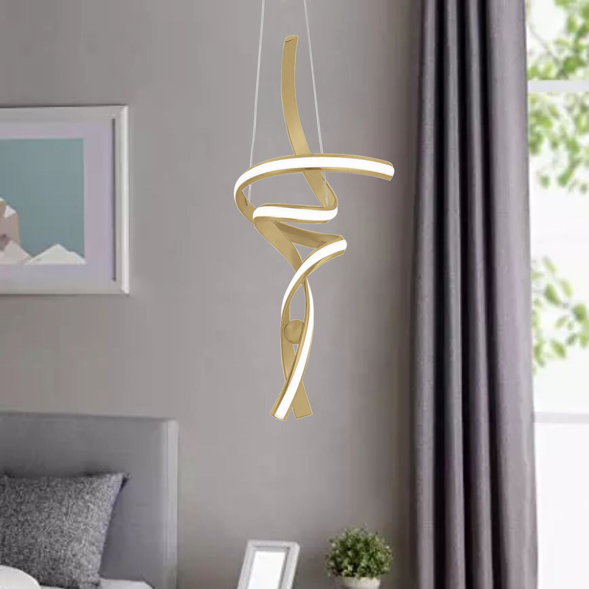 Hamburg LED Chandelier | Sandy Gold