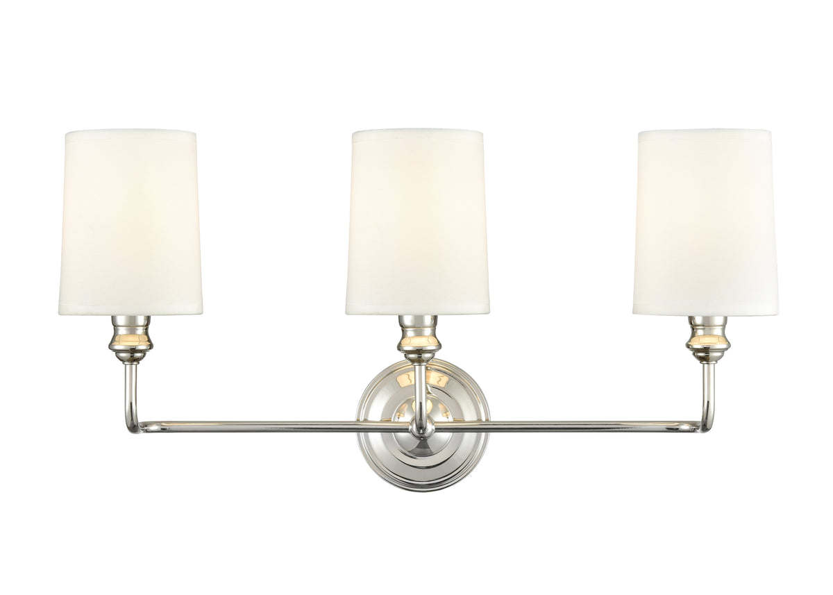 22'' Leena Polished Nickel 3 Light Bath Vanity