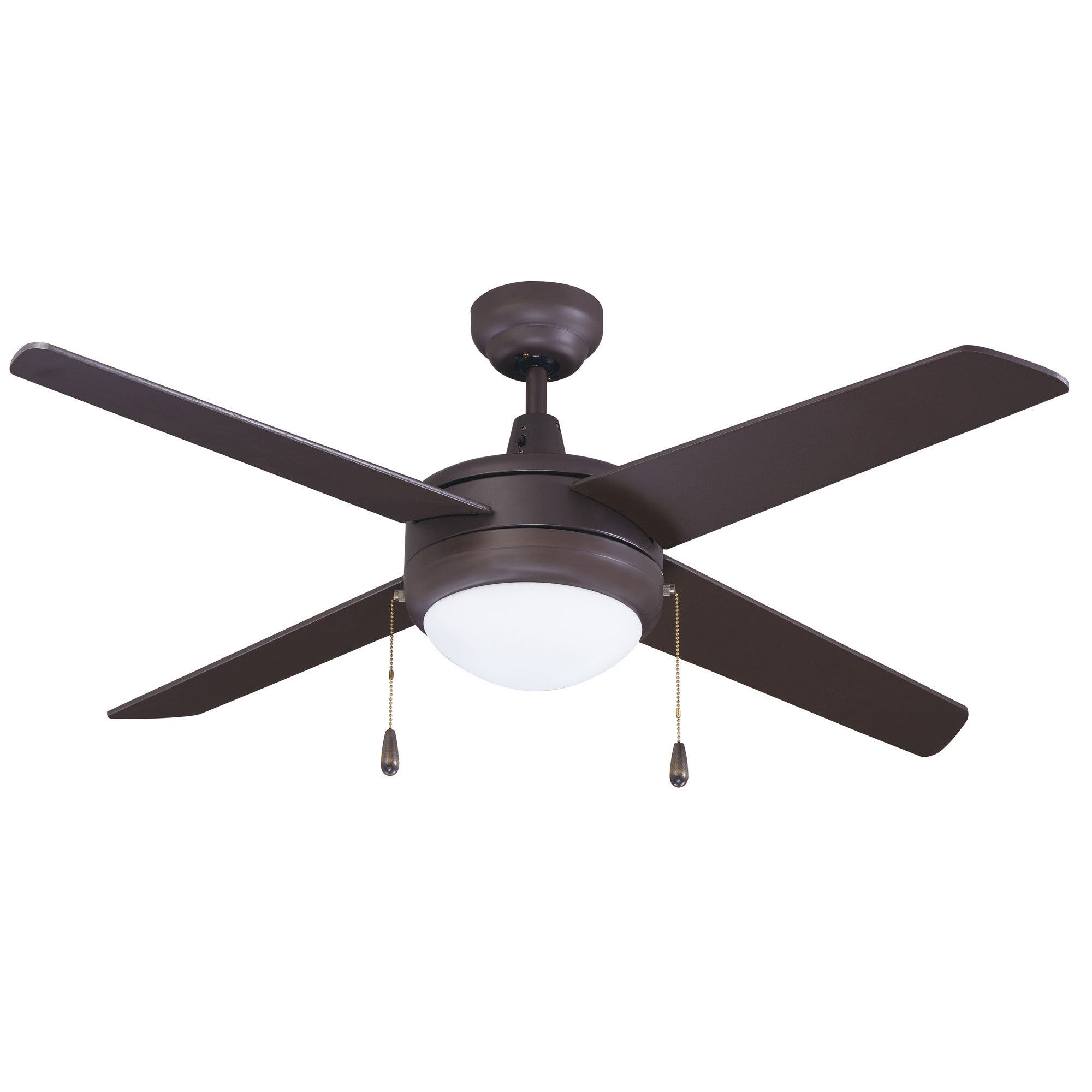 50 Inch Europa AC Oil Rubbed Bronze Indoor Ceiling Fan 4-Blade 2 Lights Reversible