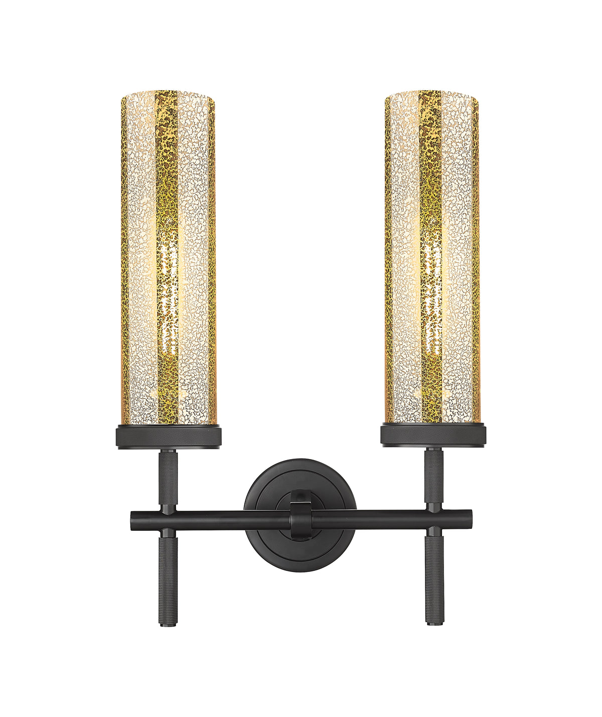 Lincoln 14-Inch 2-Light Bath Vanity Light Cylinder Shade