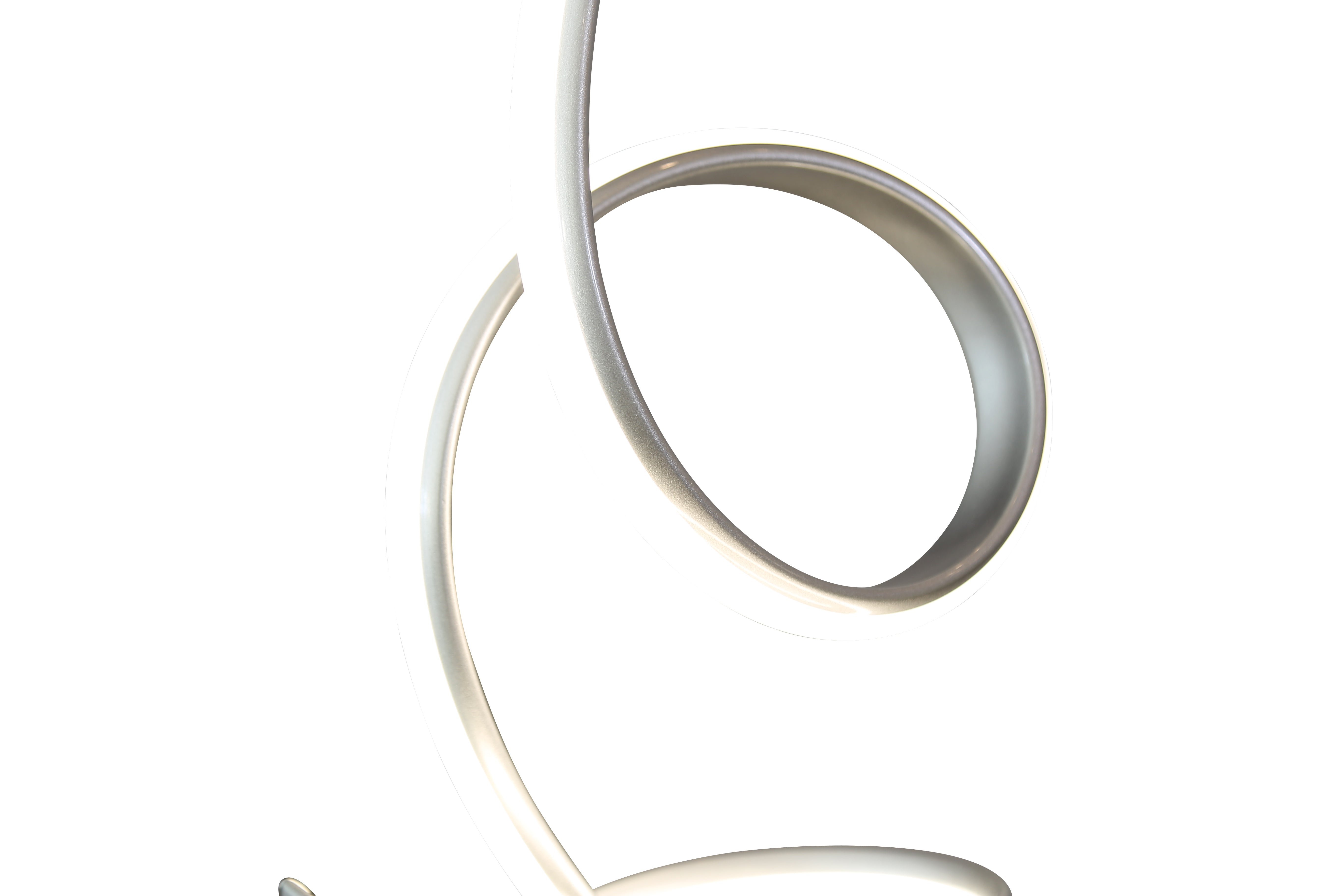 Amsterdam Silver Table Lamp | LED Strip & Touch Dimmer