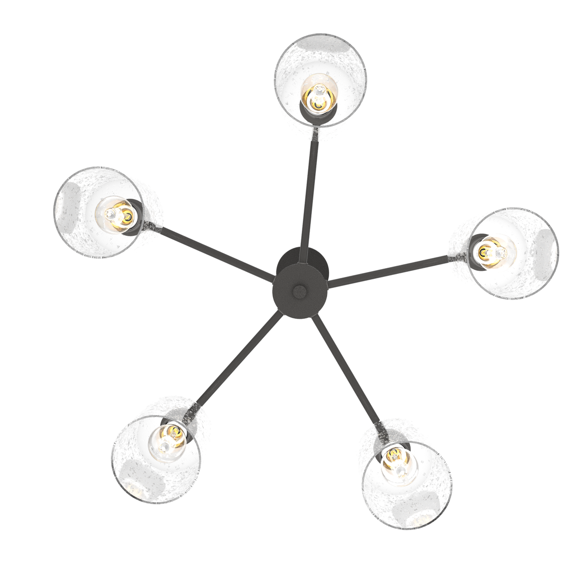Lochemeade 26-inch 5-light Noble Bronze Chandelier with Seeded Glass