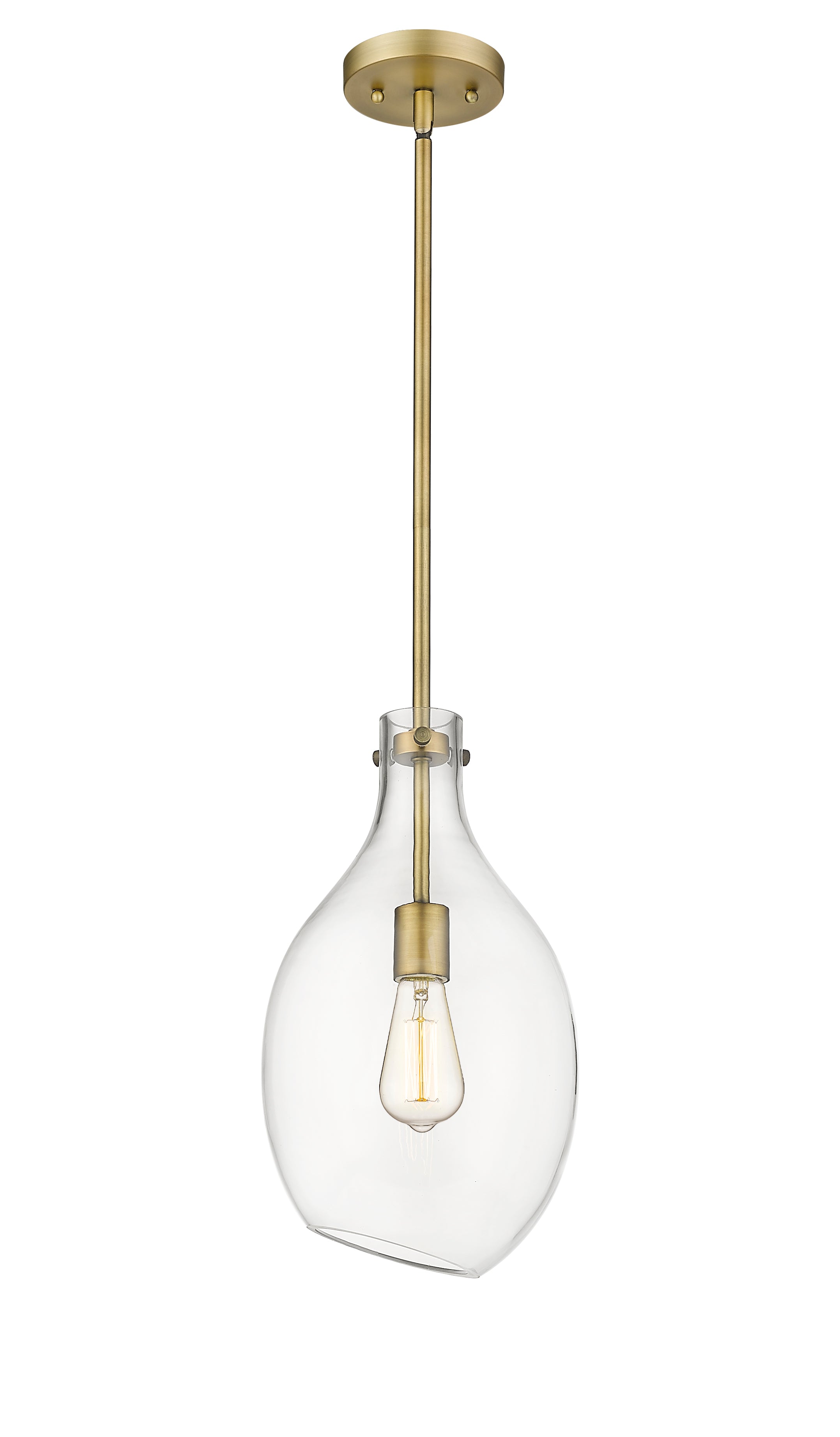 Norwalk Mini Pendant Brushed Brass 8.5 Inch