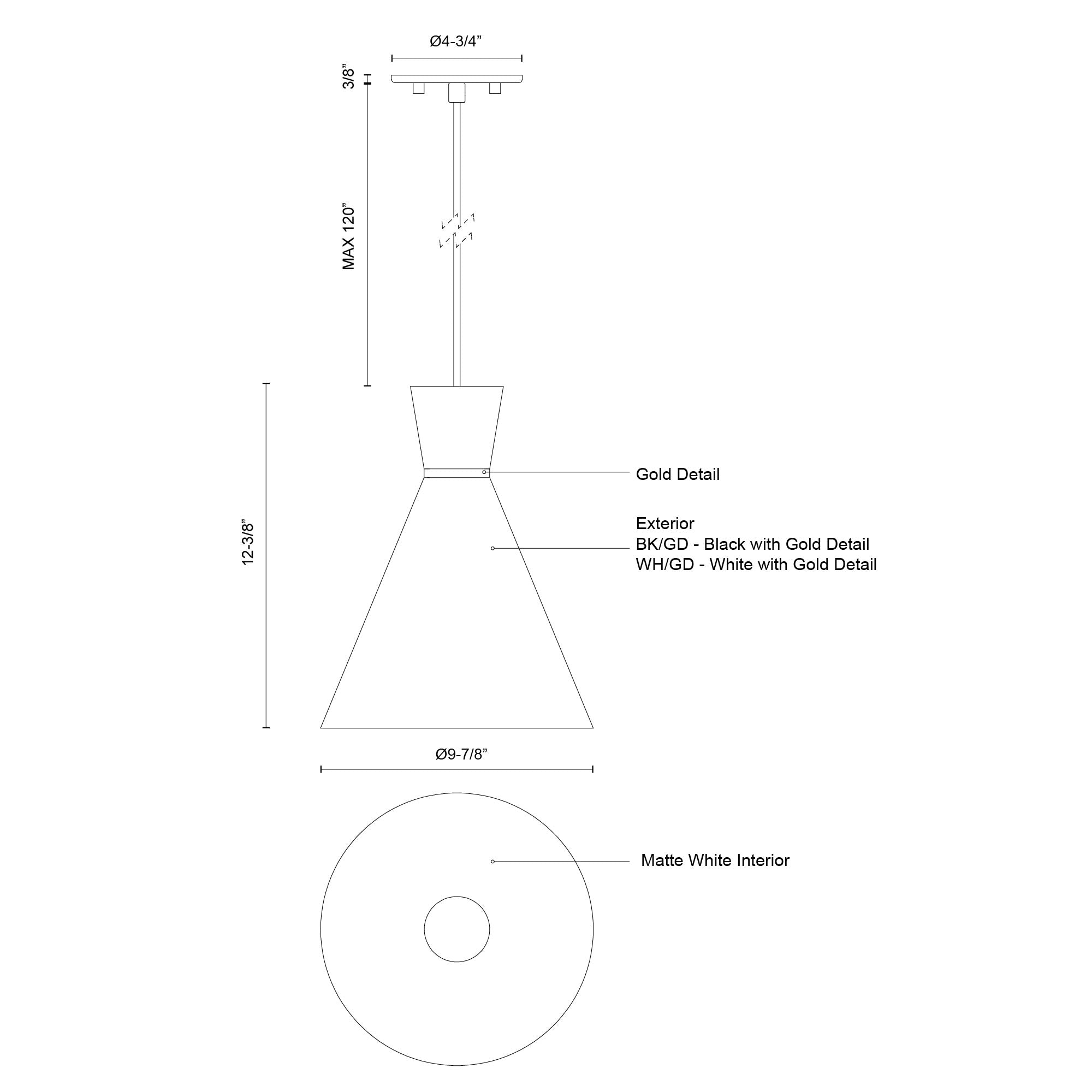 Vanderbilt 10-in Aluminum Pendant