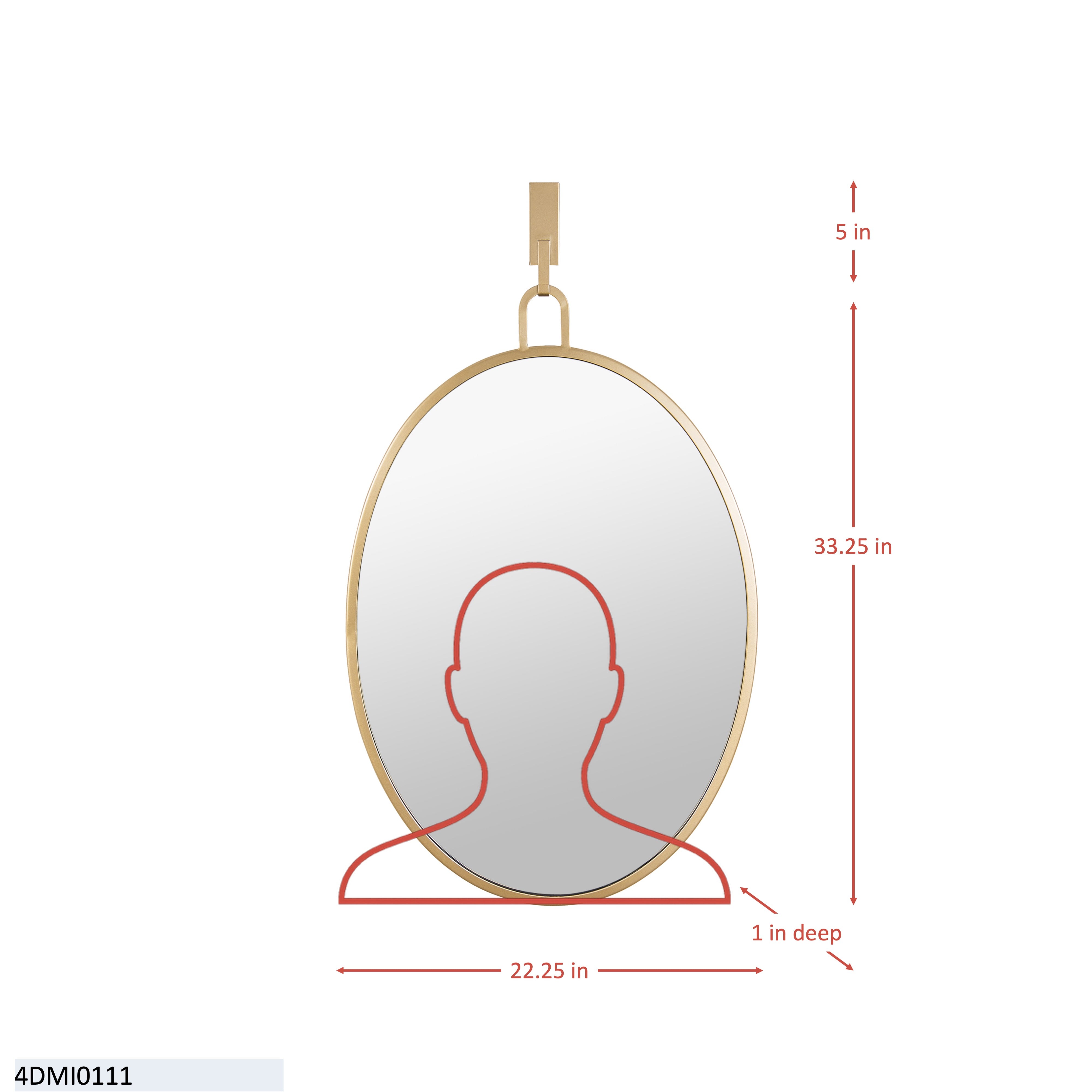 Stopwatch 22x30 Oval Powder Room Mirror