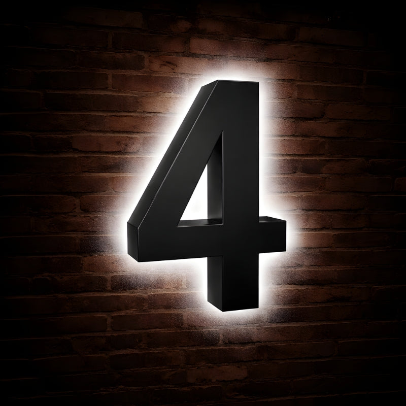 Illuminated Address Numbers - Stainless Steel - 6000K