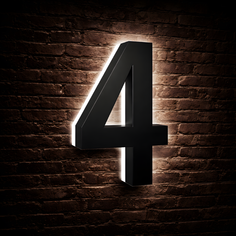 Illuminated Backlit House Numbers – Weather-Resistant LED Address Signs