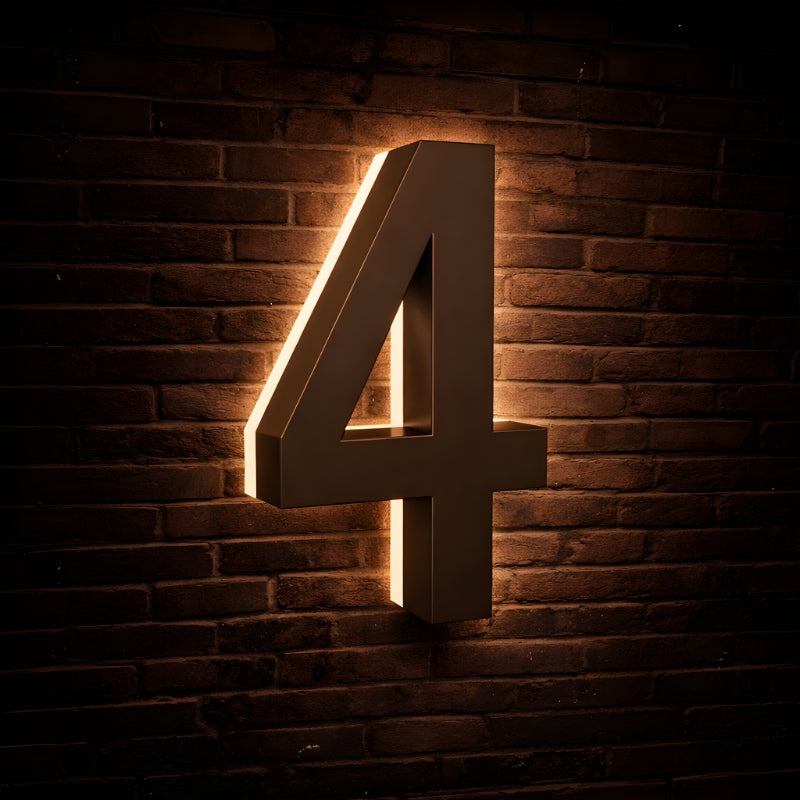 Illuminated Backlit House Numbers – Weather-Resistant LED Address Signs