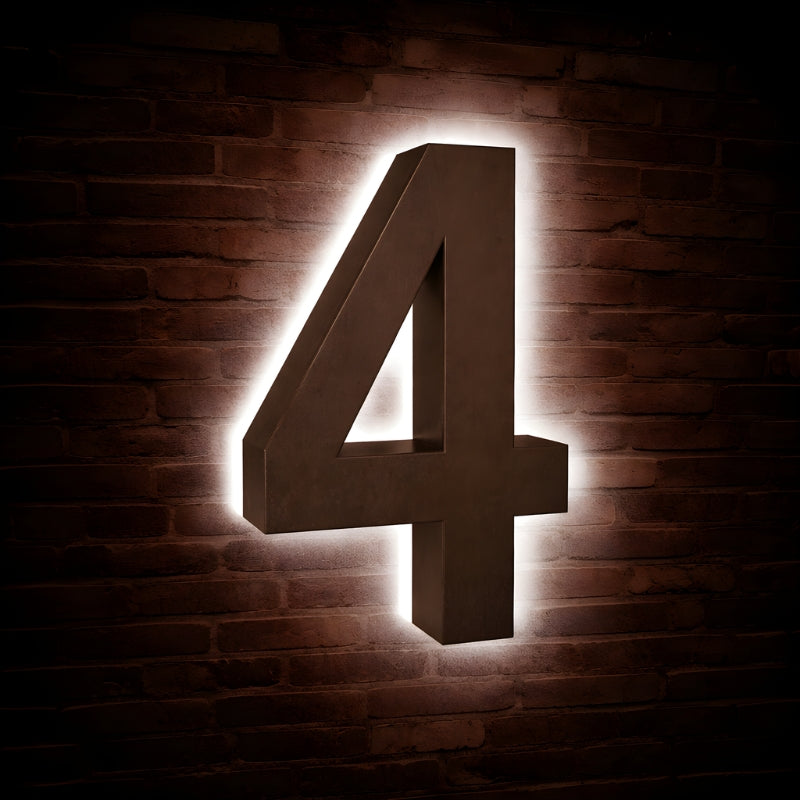 Illuminated Address Numbers - Stainless Steel - 6000K