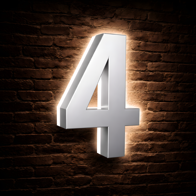 Illuminated Backlit House Numbers – Weather-Resistant LED Address Signs