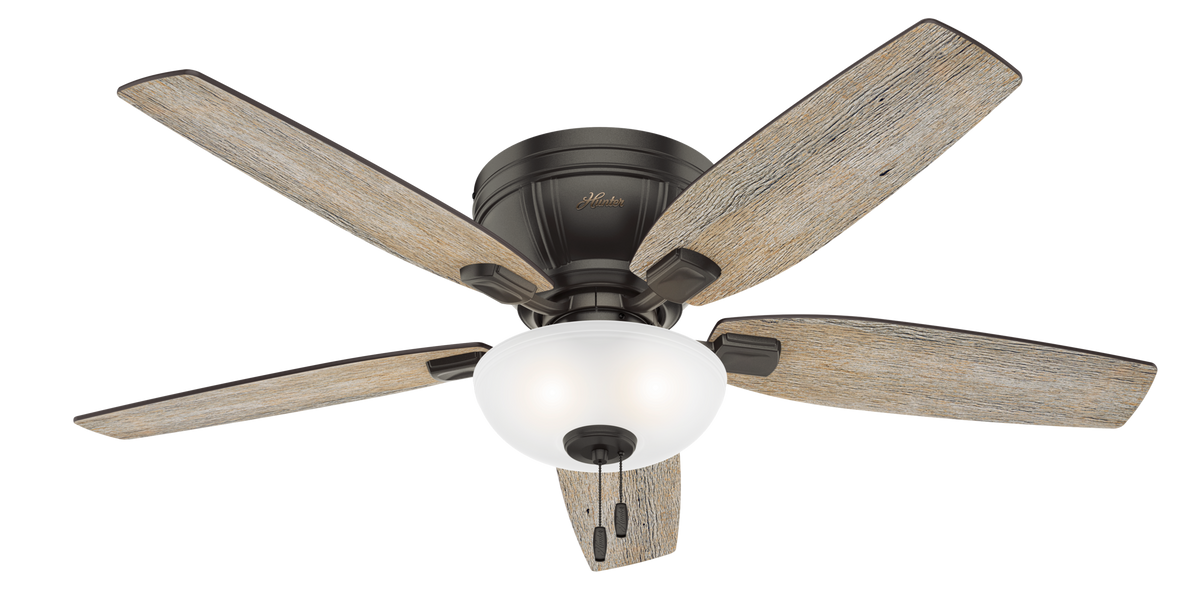 52 inch Kenbridge Noble Bronze Low Profile Ceiling Fan with LED Light Kit and Pull Chain