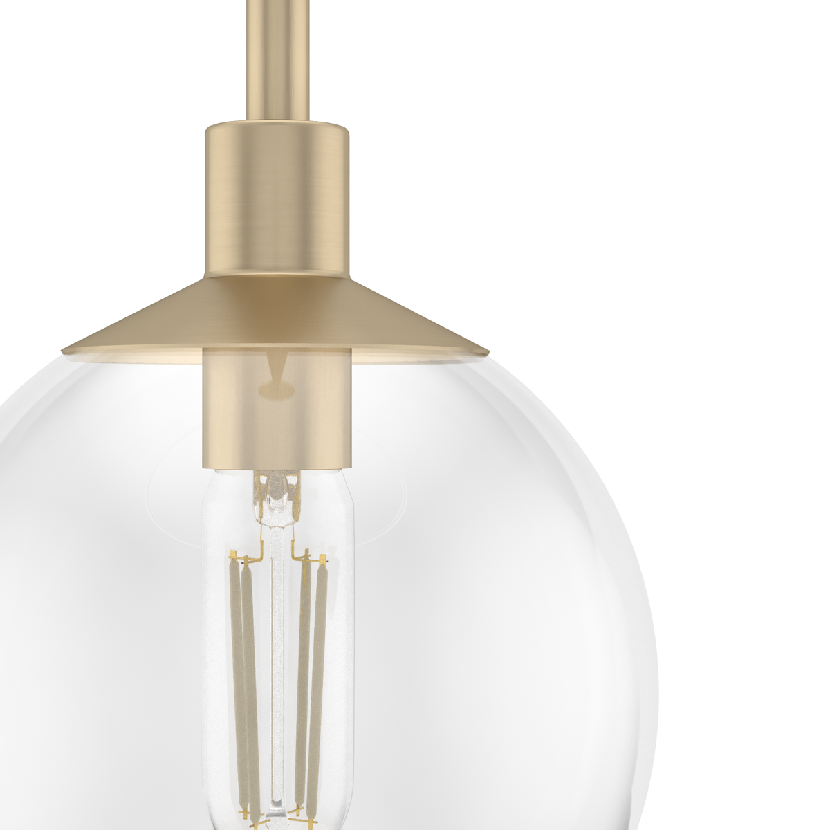 Xidane 6-inch 1-light Alturas Gold Globe Pendant with Clear Glass
