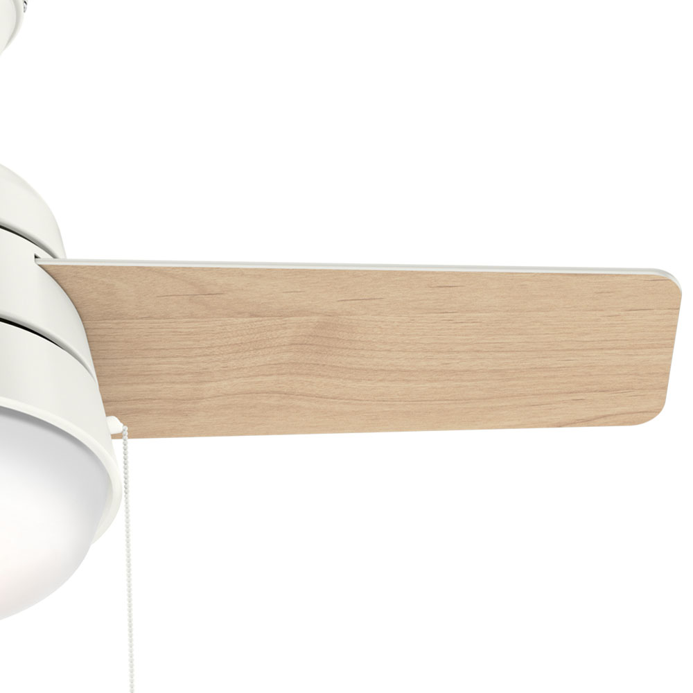 36 inch Aker Fresh White Ceiling Fan with LED Light Kit and Pull Chain