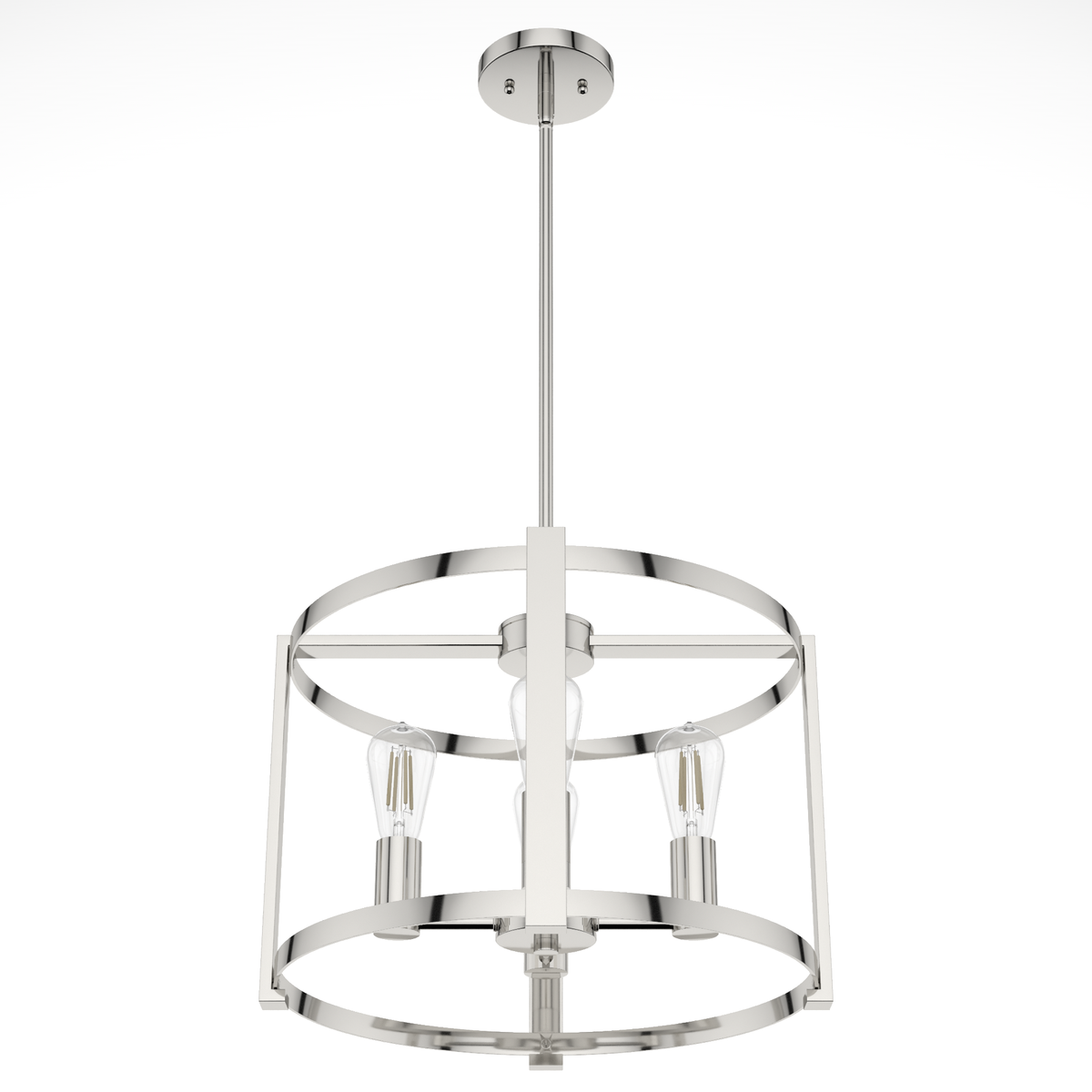 Astwood 18-inch 4-light Polished Nickel Drum Chandelier