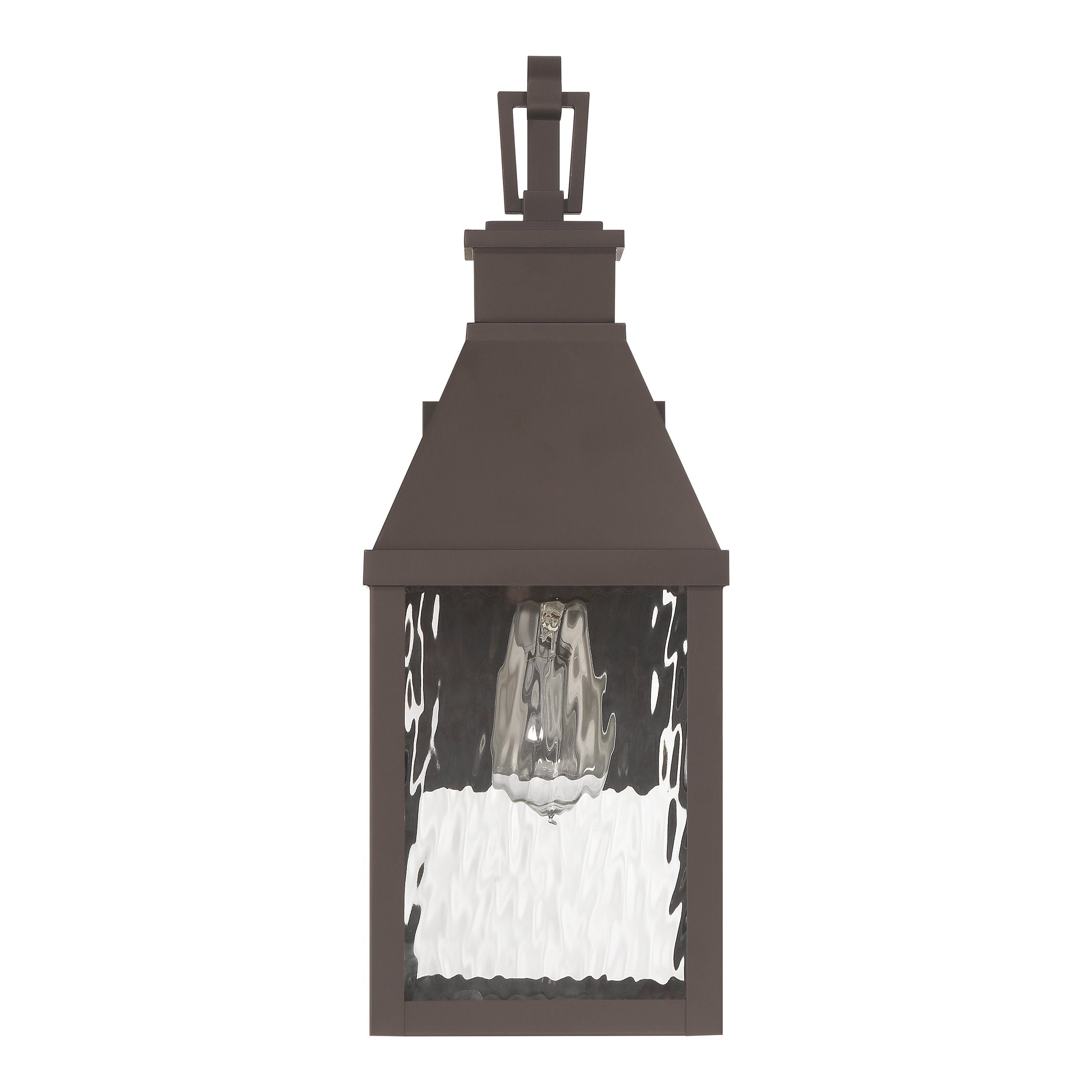 Glencrest 18-inch 1-light Dark Bronze Exterior Wall Sconce with Clear Water Glass