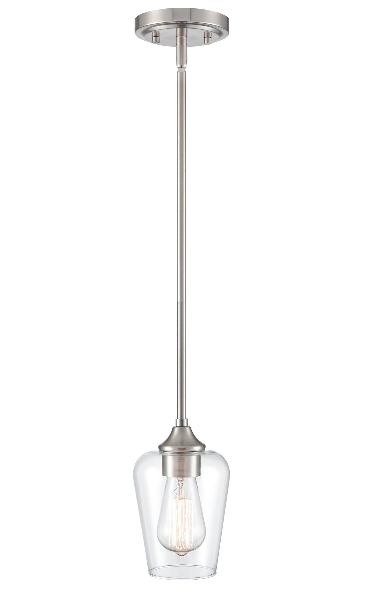 38'' Ashford Brushed Nickel 1 Light Mini Pendant