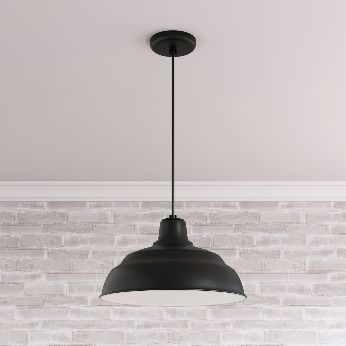 7.25'' R Series Satin Black 1 Light Pendant
