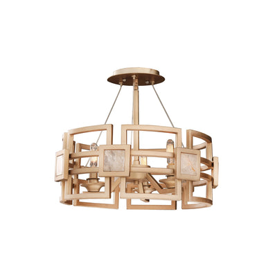 14'' Metropolis 3 Light Modern Gold Semi-Flush Mount