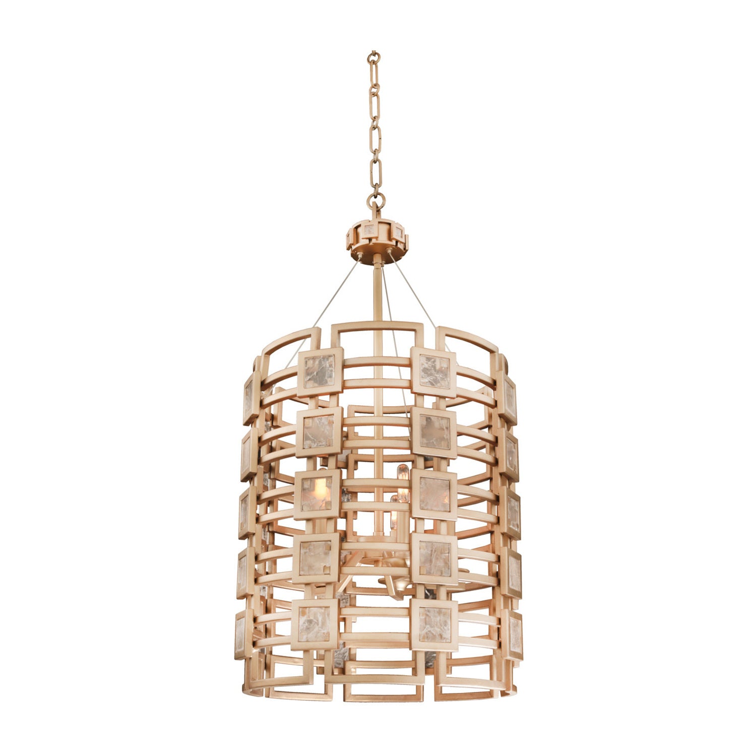 37'' Metropolis 5 Light Modern Gold Chandelier