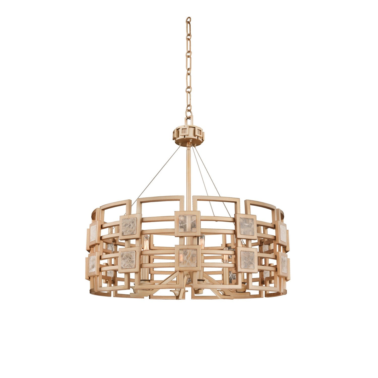 27'' Metropolis 6 Light Modern Gold Chandelier